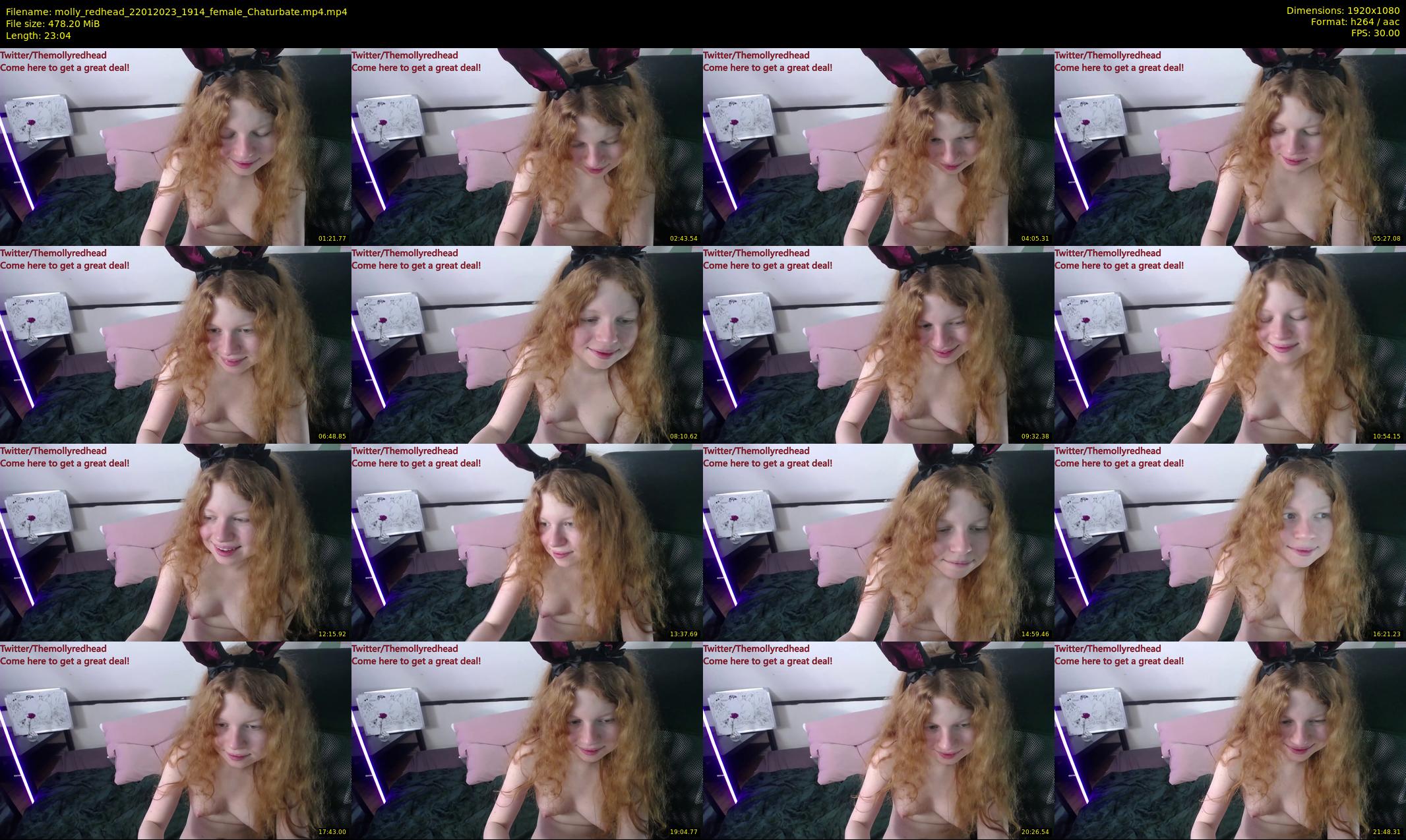 molly_redhead — 24 minute Chaturbate female cam show recording, 1080p, Jan 22, 2023