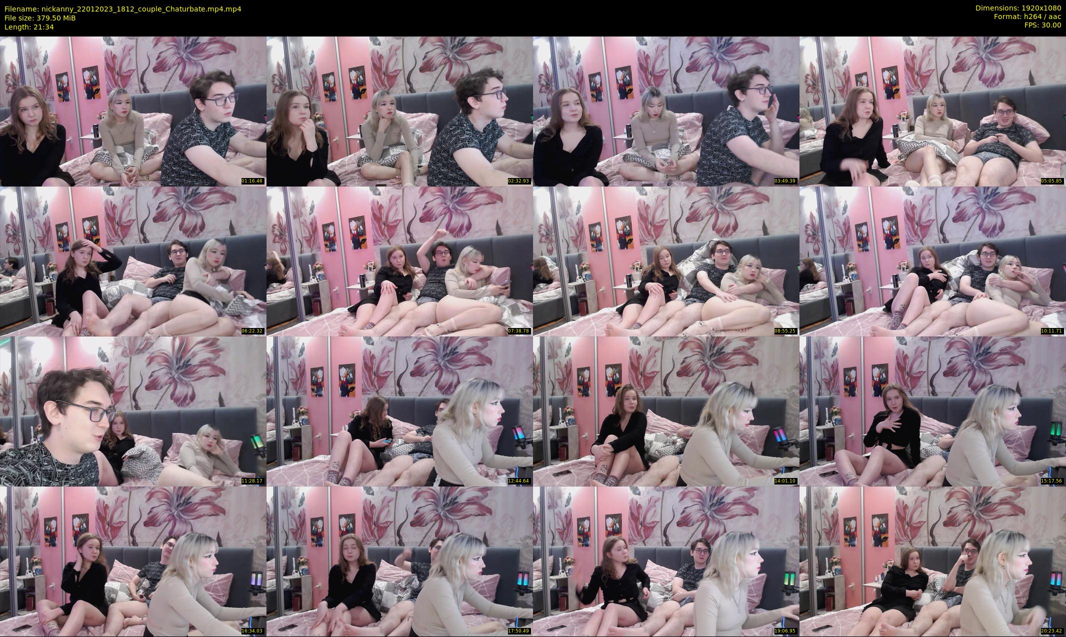 nickanny — 22 minute Chaturbate couple cam show recording, 1080p, Jan 22, 2023