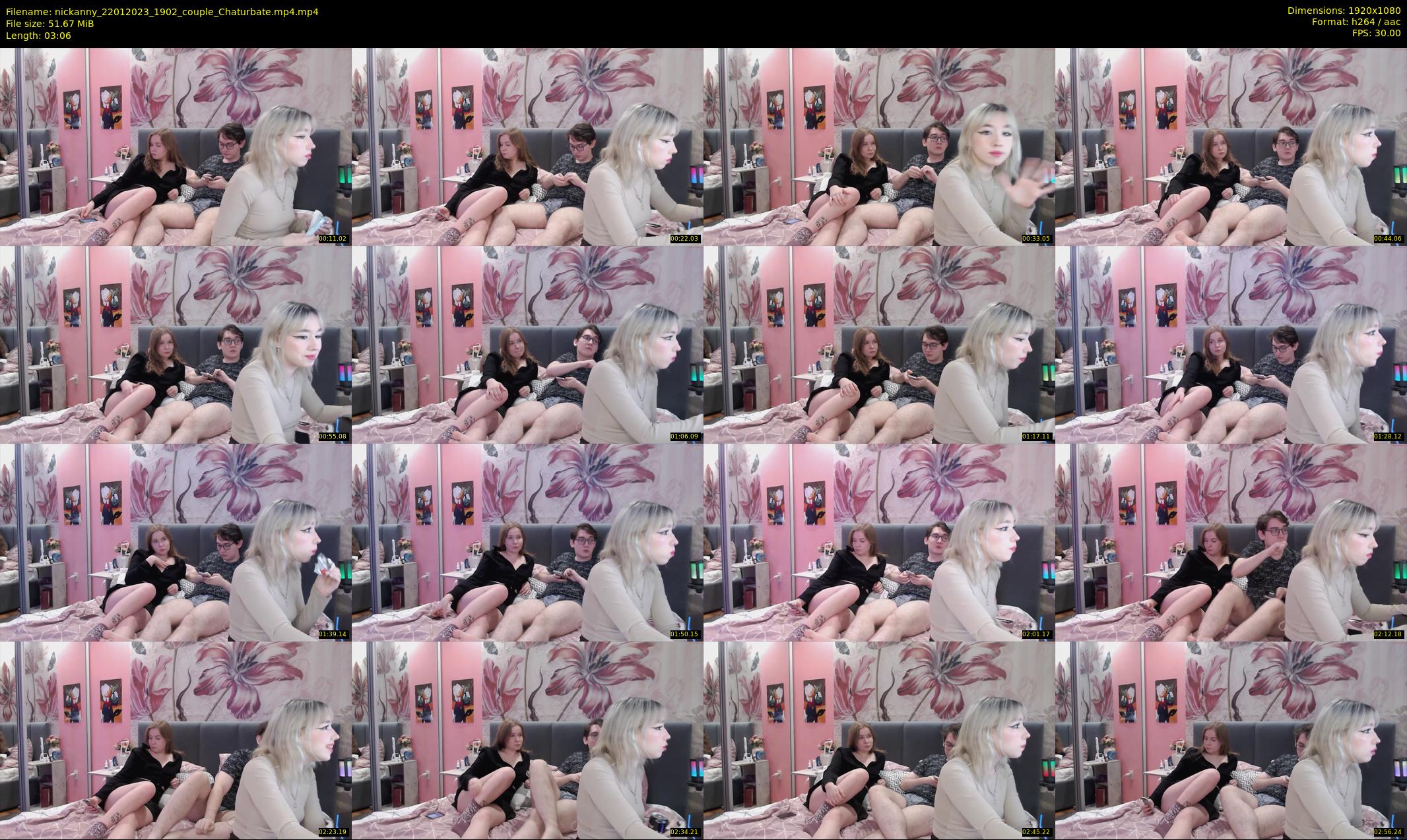nickanny — 4 minute Chaturbate couple cam show recording, 1080p, Jan 22, 2023