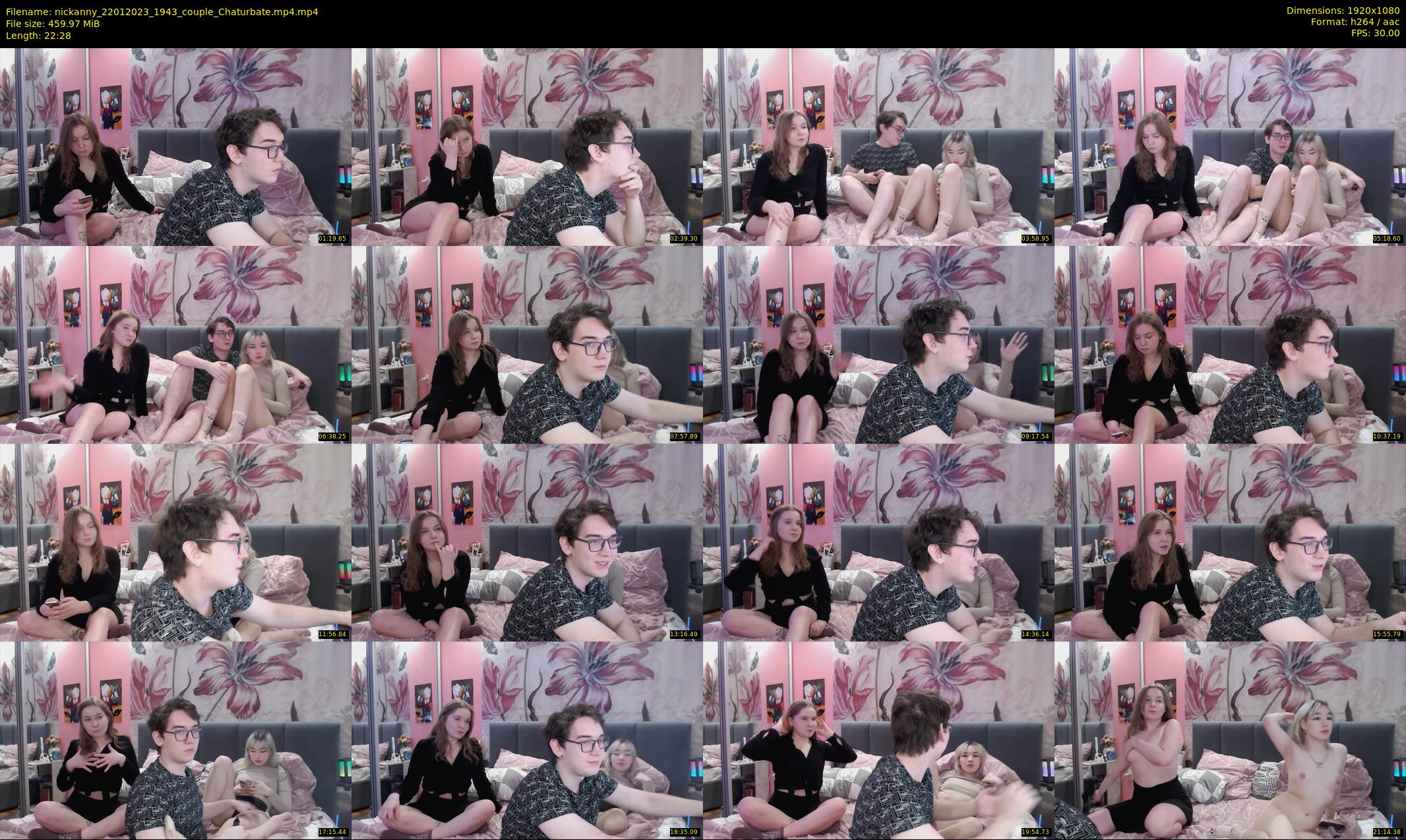 nickanny — 23 minute Chaturbate couple cam show recording, 1080p, Jan 22, 2023