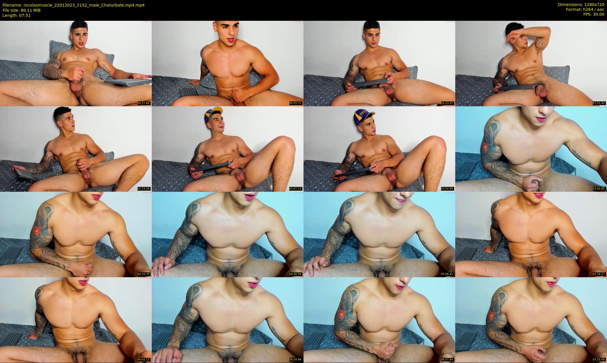 nicolasmuscle — 8 minute Chaturbate male cam show recording, 720p, Jan 22, 2023