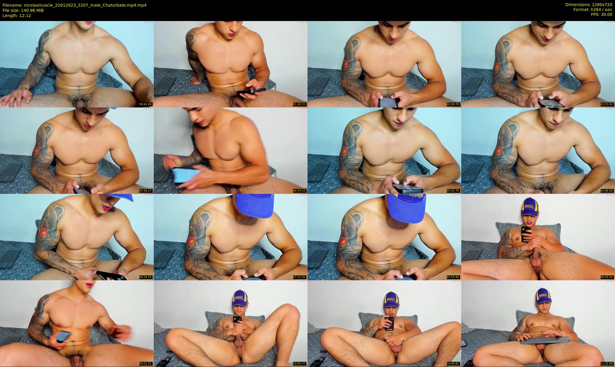 nicolasmuscle — 13 minute Chaturbate male cam show recording, 720p, Jan 22, 2023