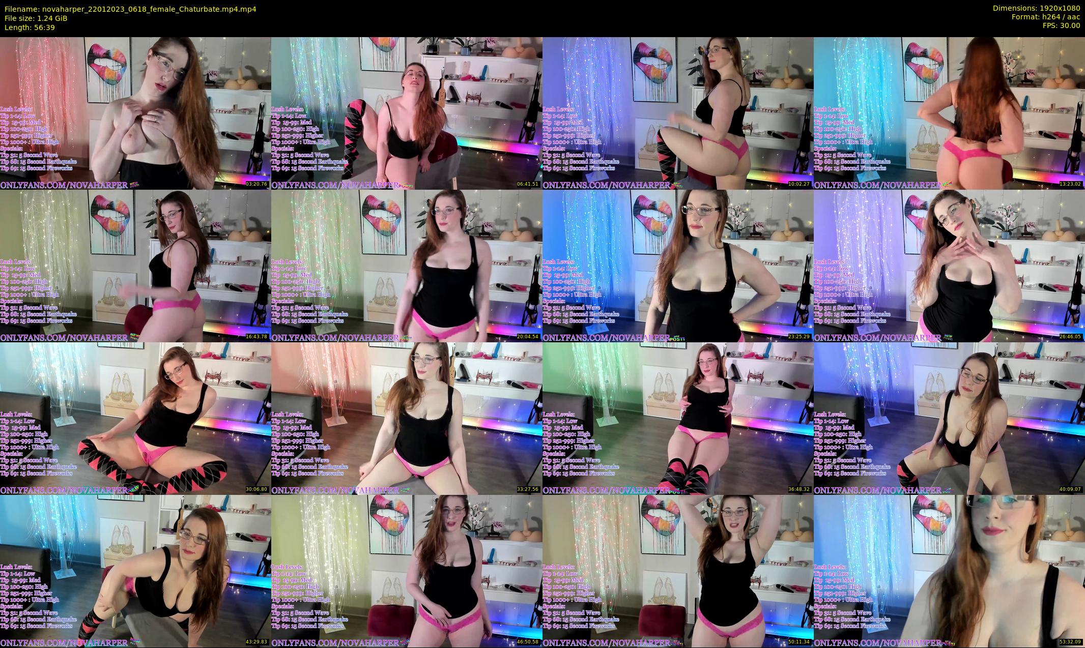 novaharper — 57 minute Chaturbate female cam show recording, 1080p, Jan 22, 2023