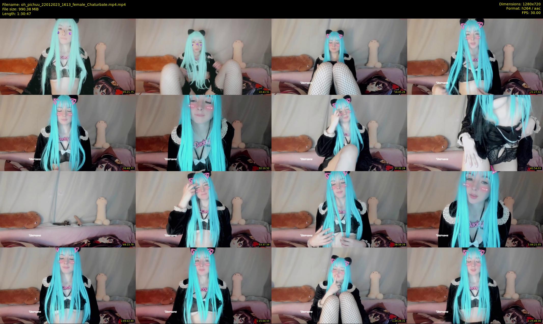 oh_pichuu — 91 minute Chaturbate female cam show recording, 720p, Jan 22, 2023