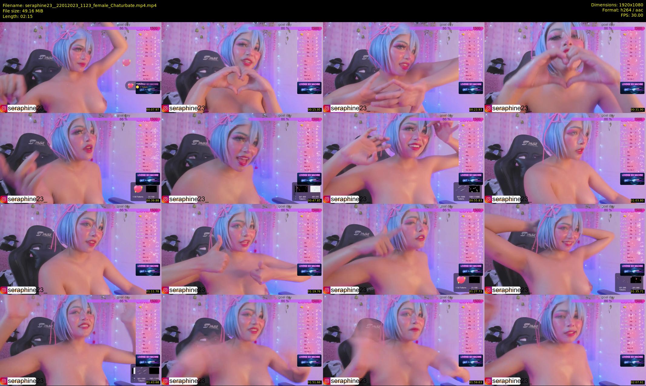 seraphine23_ — 3 minute Chaturbate female cam show recording, 1080p, Jan 22, 2023