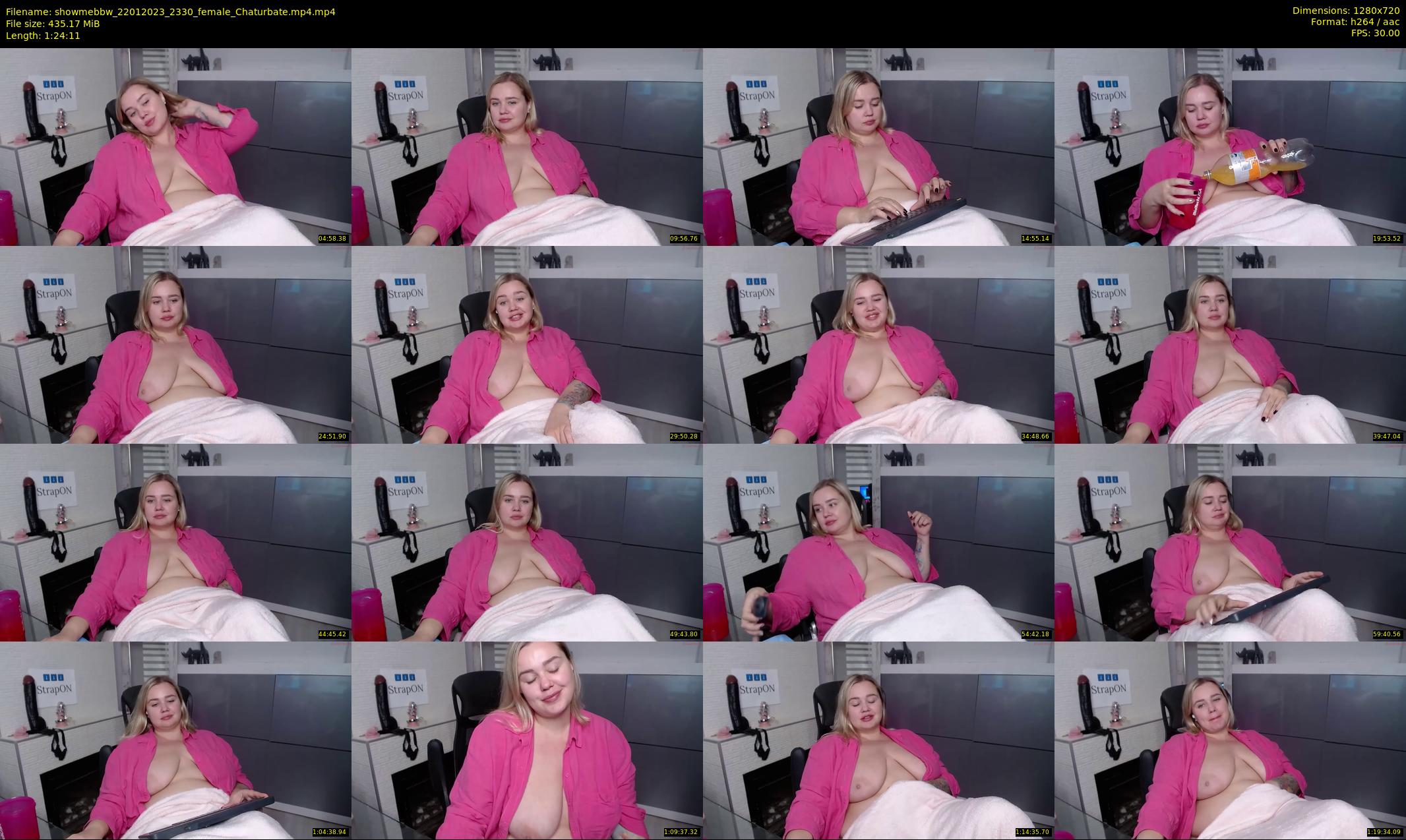 showmebbw — 85 minute Chaturbate female cam show recording, 720p, Jan 22, 2023