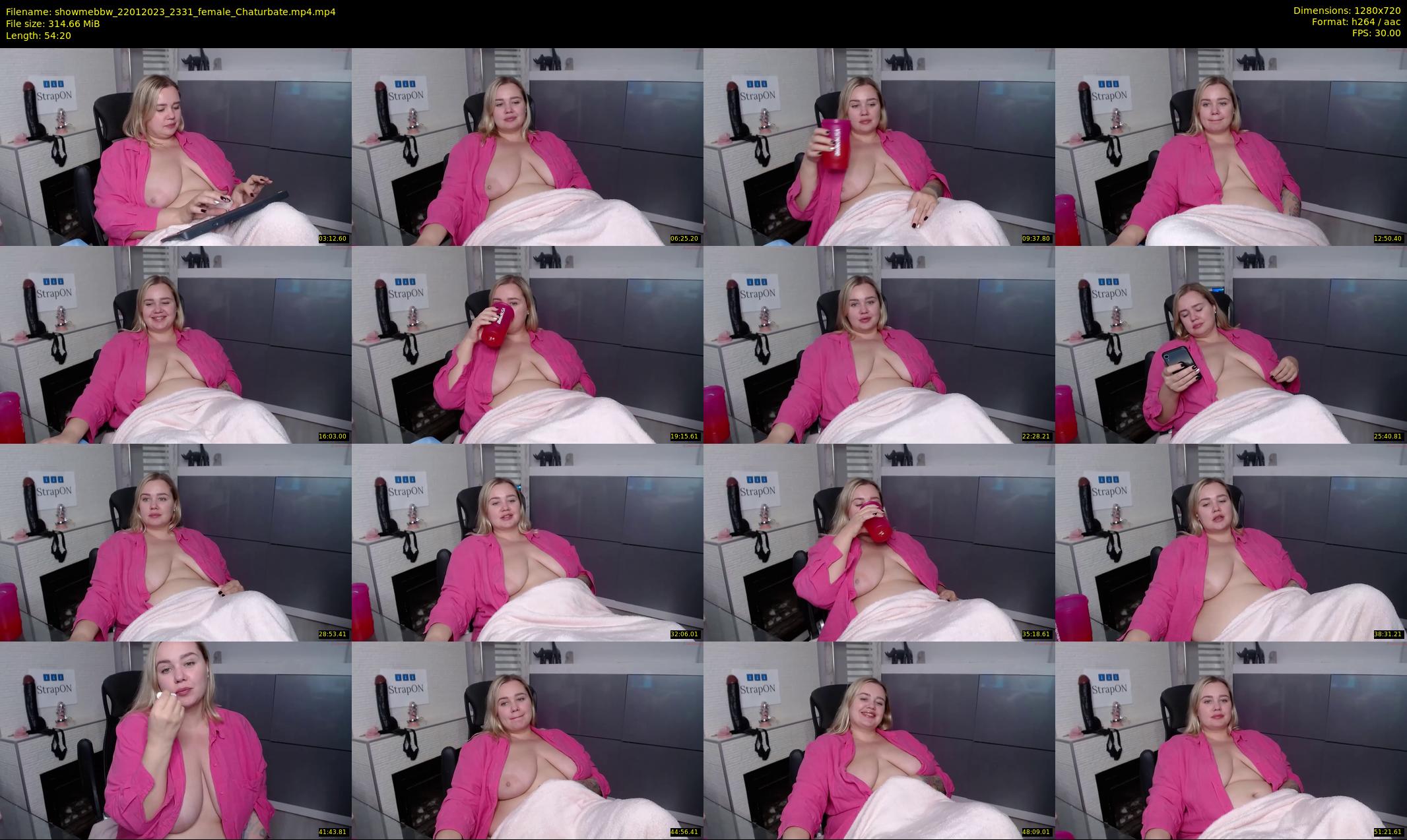 showmebbw — 55 minute Chaturbate female cam show recording, 720p, Jan 22, 2023