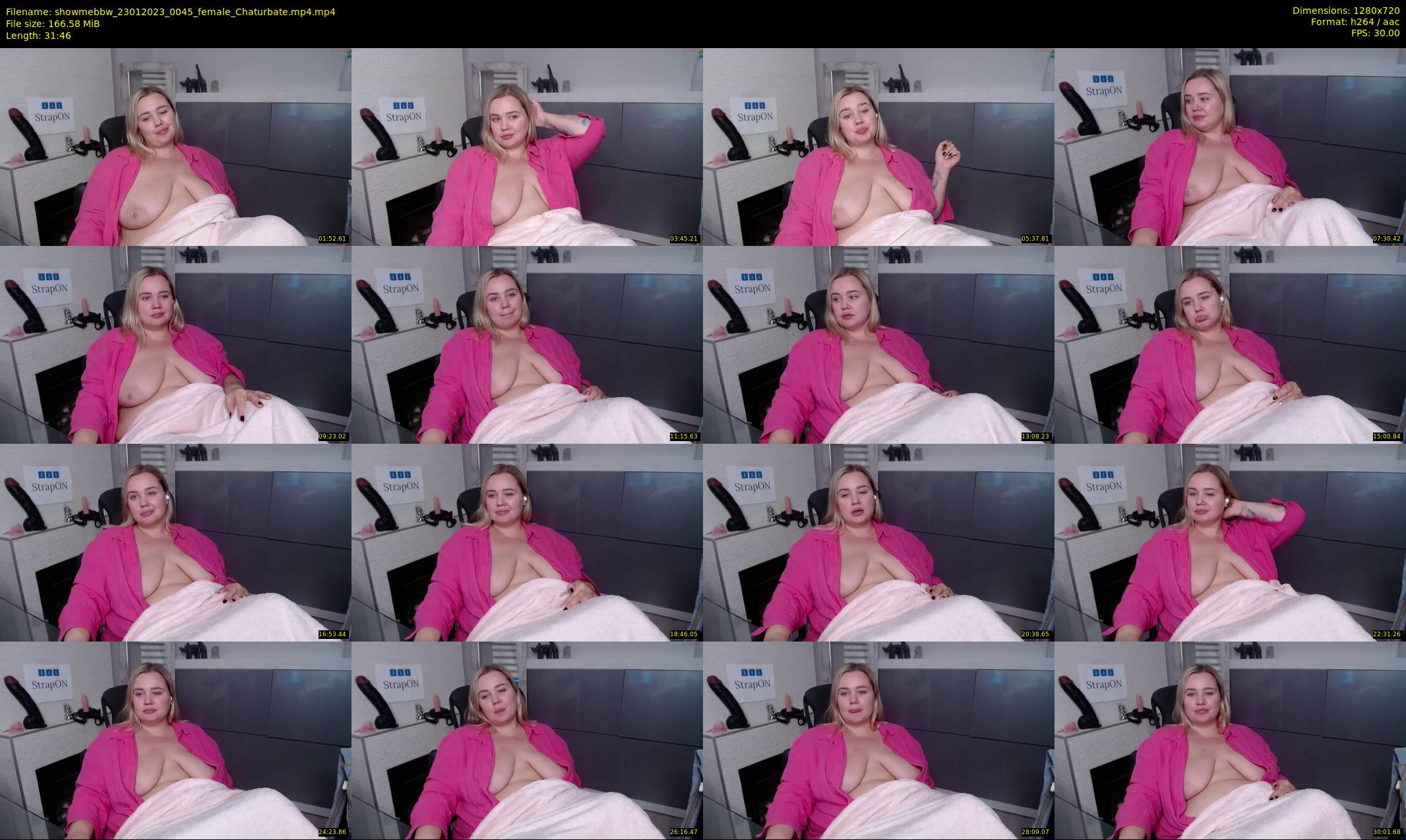 showmebbw — 32 minute Chaturbate female cam show recording, 720p, Jan 23, 2023
