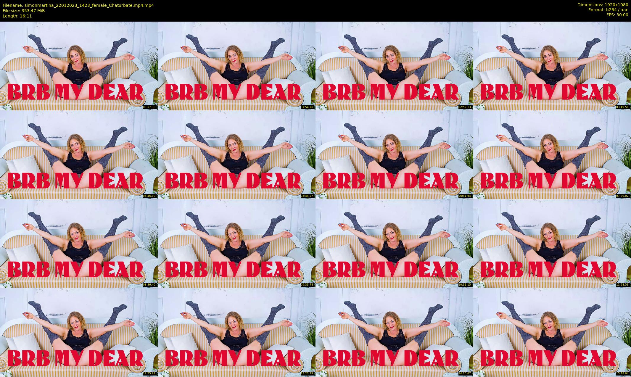 simonmartina — 17 minute Chaturbate female cam show recording, 1080p, Jan 22, 2023