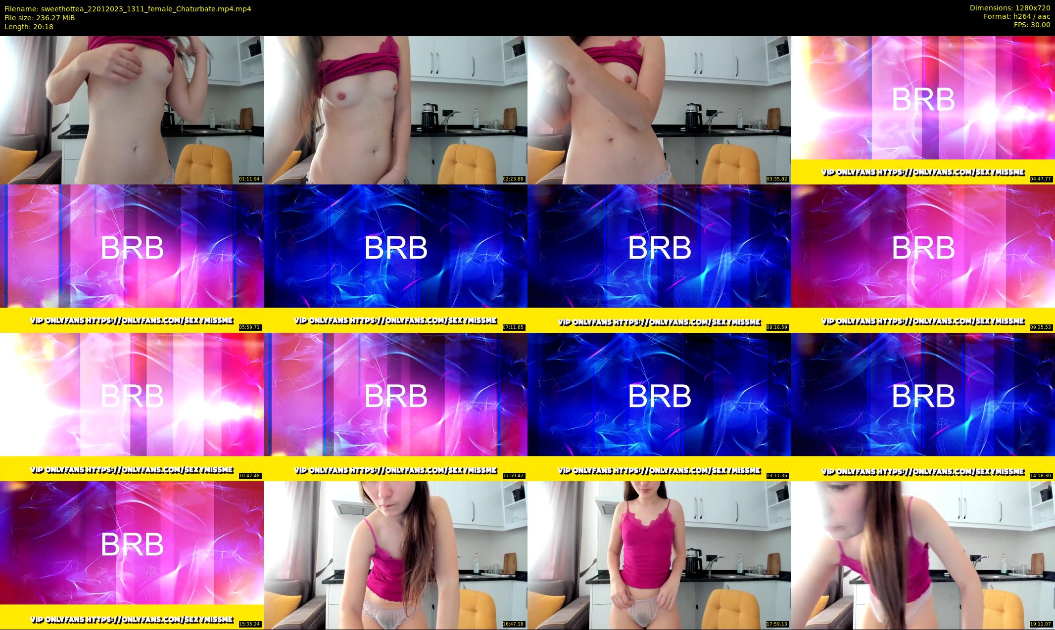 sweethottea — 21 minute Chaturbate female cam show recording, 720p, Jan 22, 2023