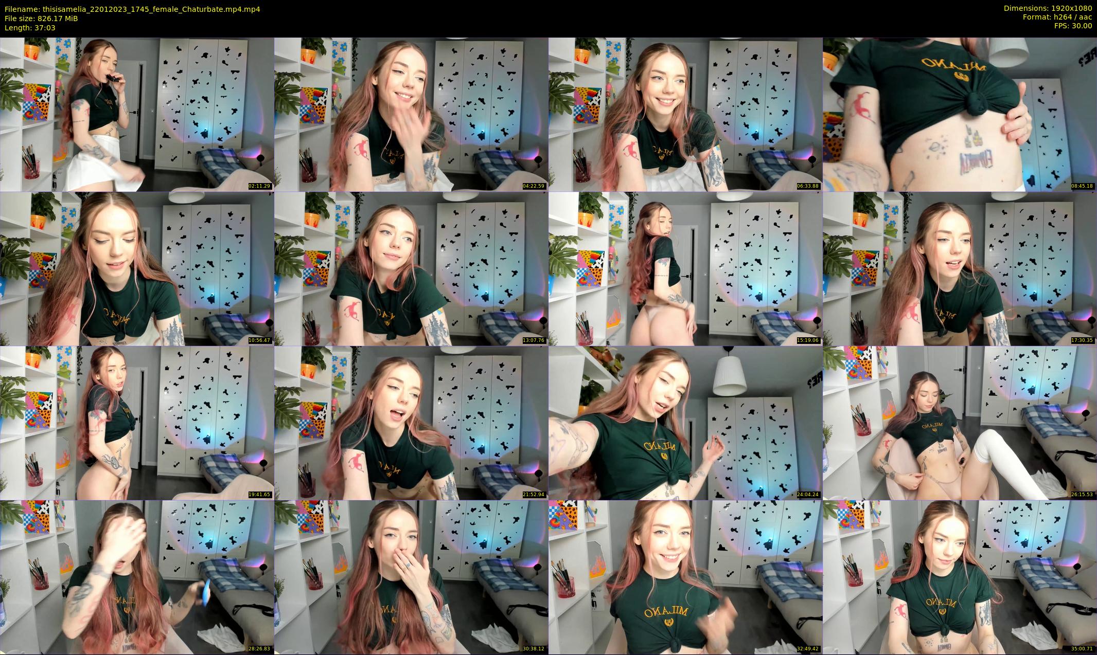thisisamelia — 38 minute Chaturbate female cam show recording, 1080p, Jan 22, 2023