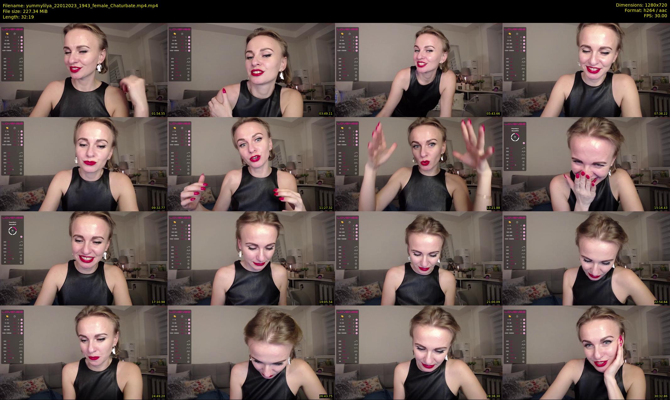 yummylilya — 33 minute Chaturbate female cam show recording, 720p, Jan 22, 2023