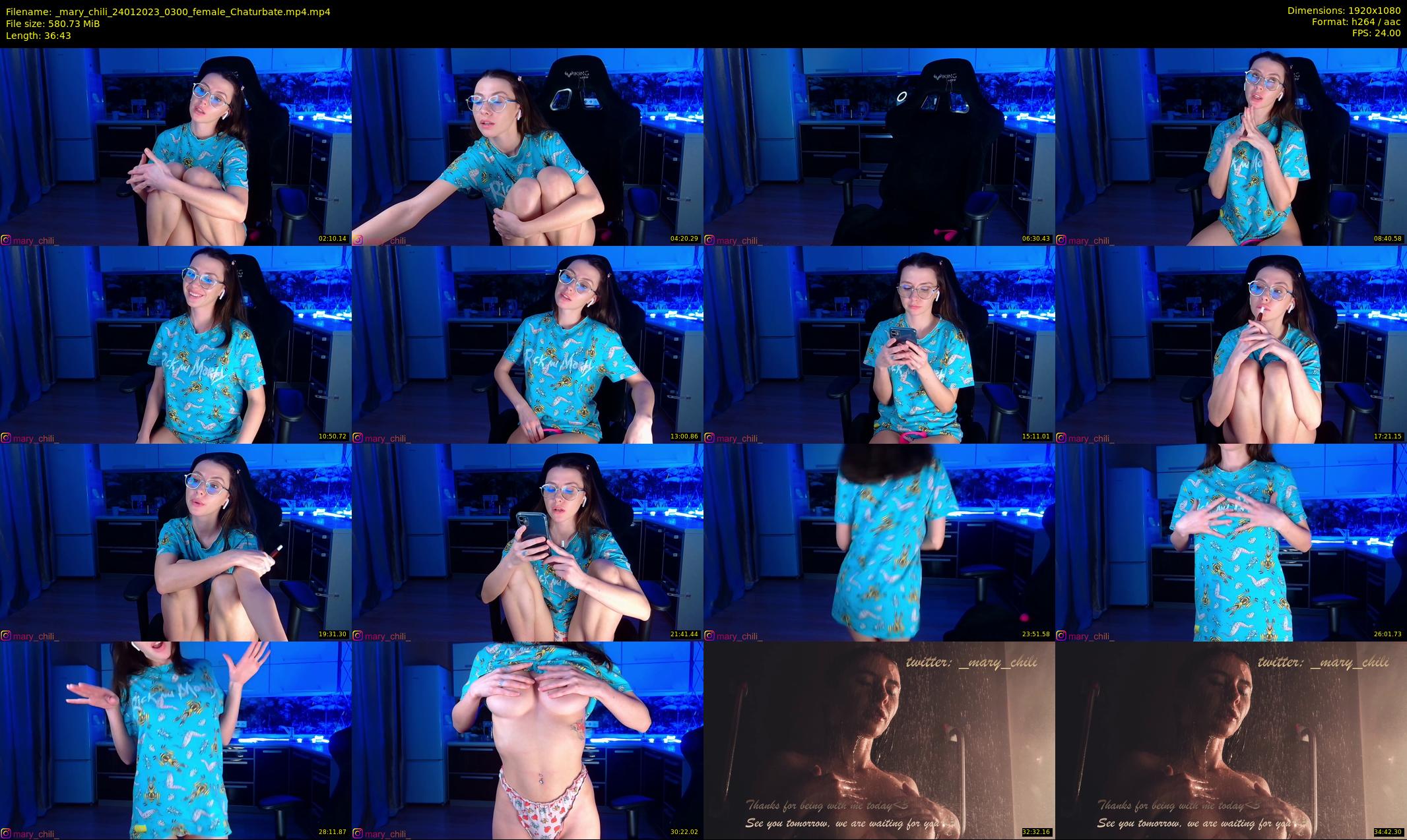 _mary_chili — 37 minute Chaturbate female cam show recording, 1080p, Jan 24, 2023