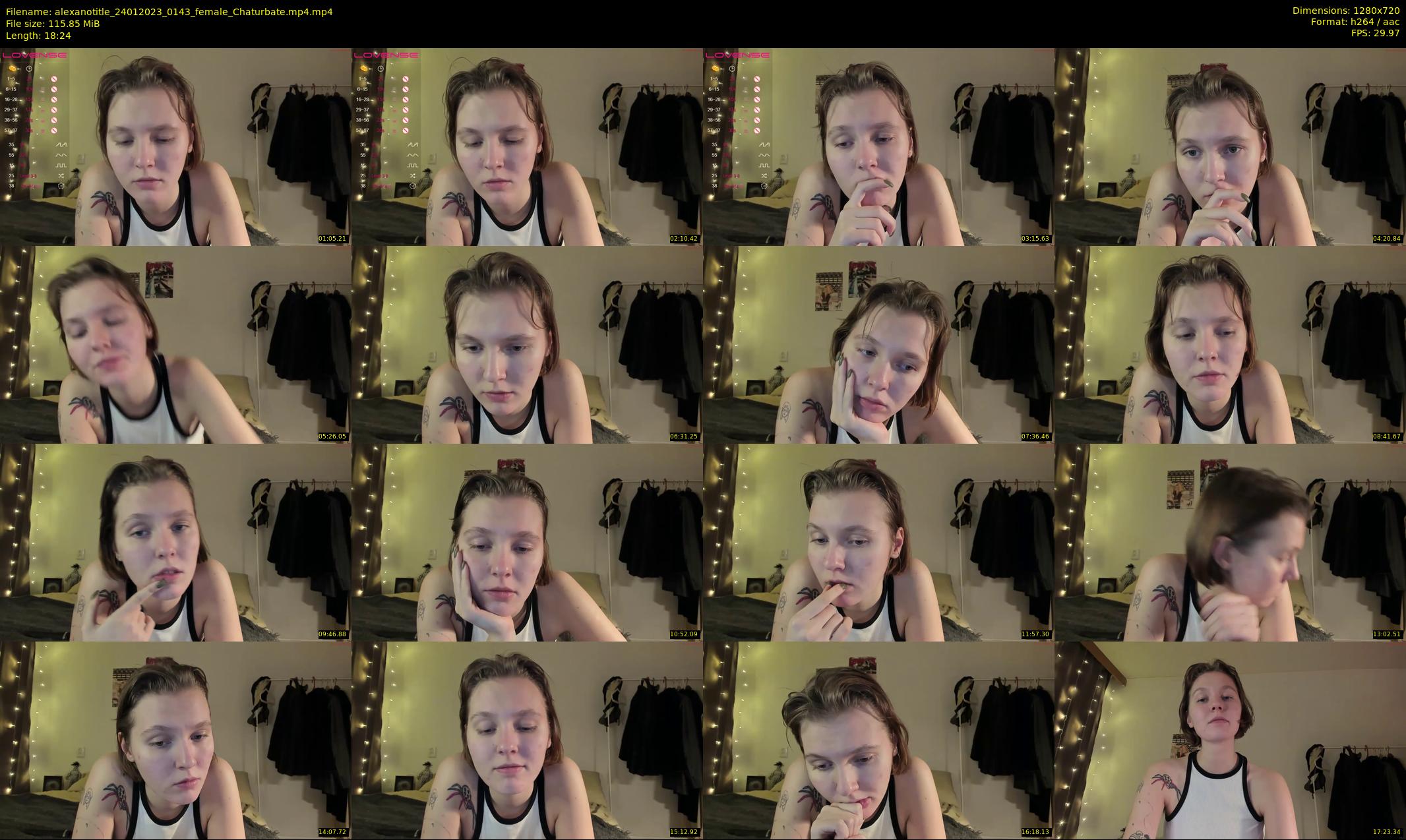 alexanotitle — 19 minute Chaturbate female cam show recording, 720p, Jan 24, 2023