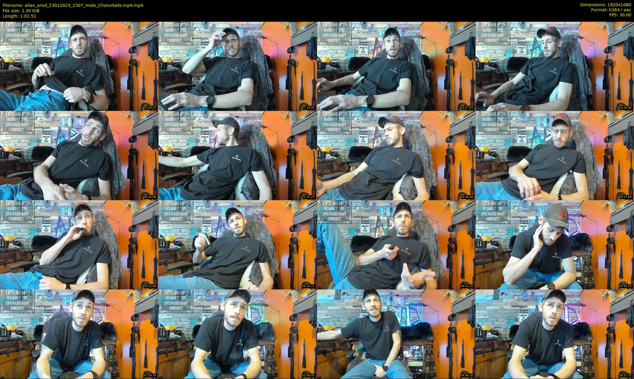 allan_arod — 62 minute Chaturbate male cam show recording, 1080p, Jan 23, 2023