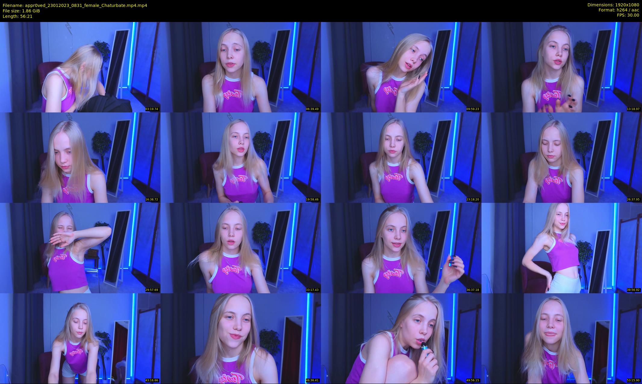 appr0ved — 57 minute Chaturbate female cam show recording, 1080p, Jan 23, 2023