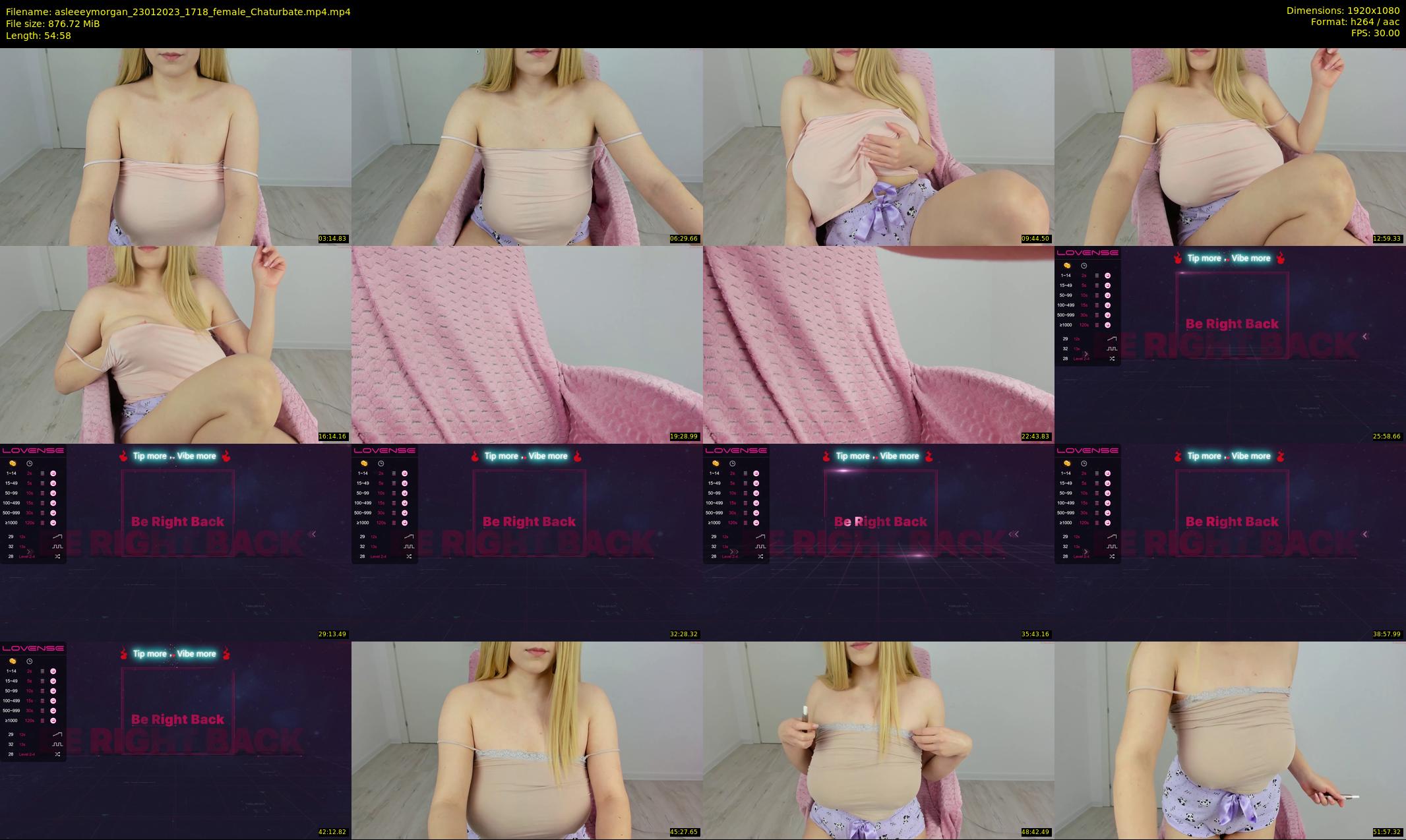 asleeeymorgan — 55 minute Chaturbate female cam show recording, 1080p, Jan 23, 2023