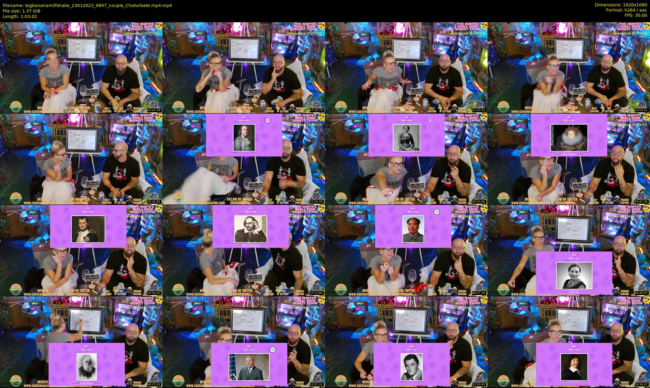 bigbananamilfshake — 64 minute Chaturbate couple cam show recording, 1080p, Jan 23, 2023