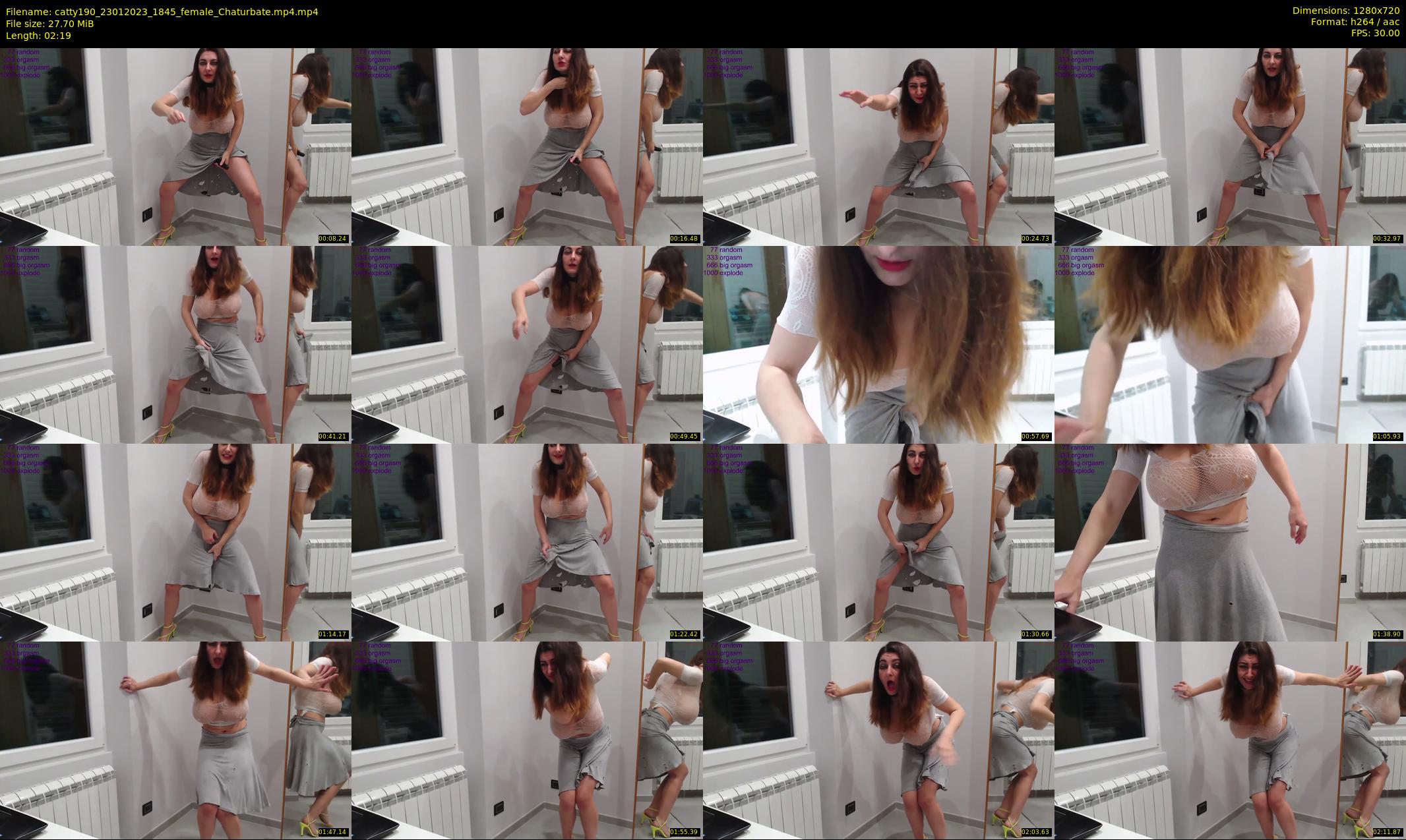 catty190 — 3 minute Chaturbate female cam show recording, 720p, Jan 23, 2023