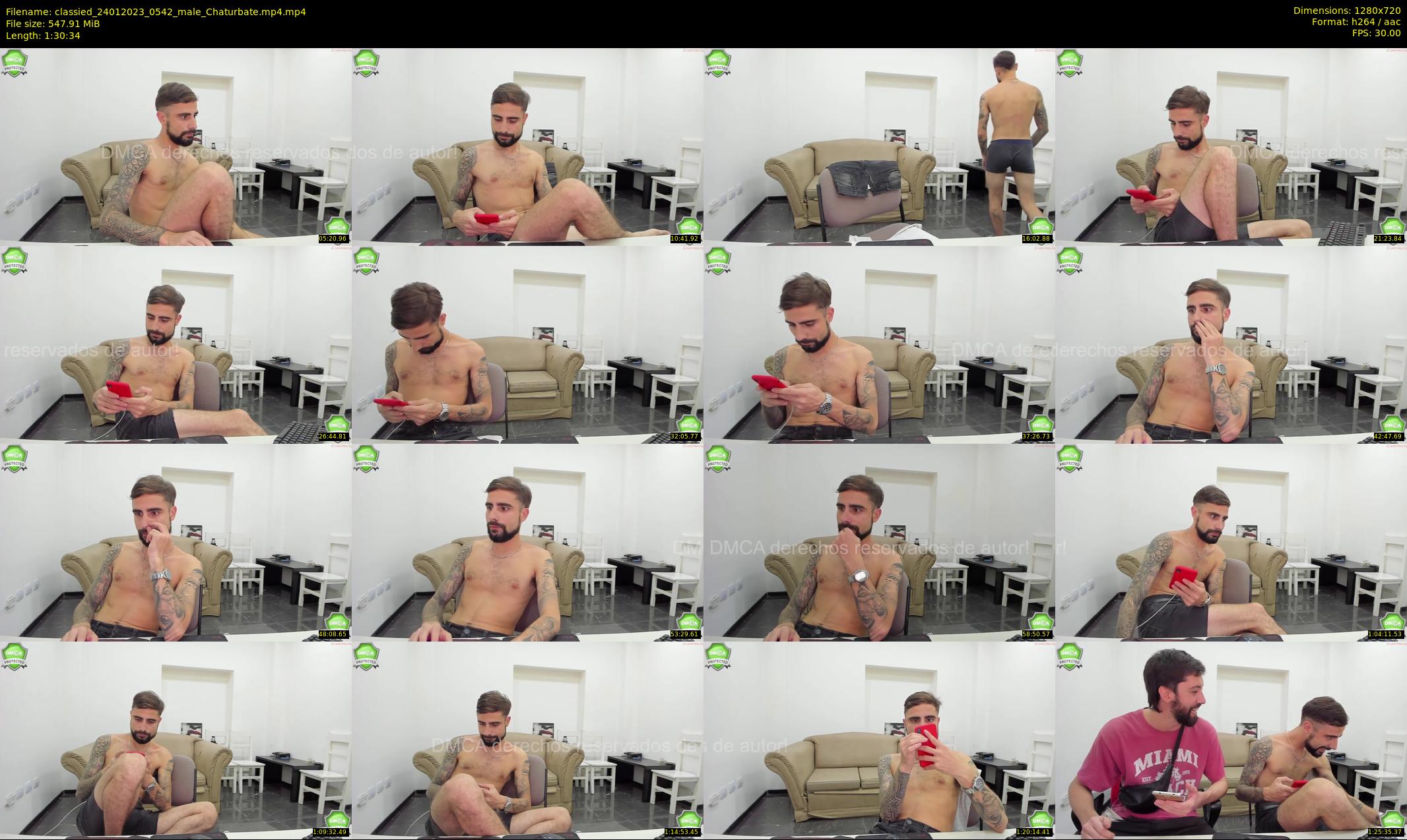 classied — 91 minute Chaturbate male cam show recording, 720p, Jan 24, 2023