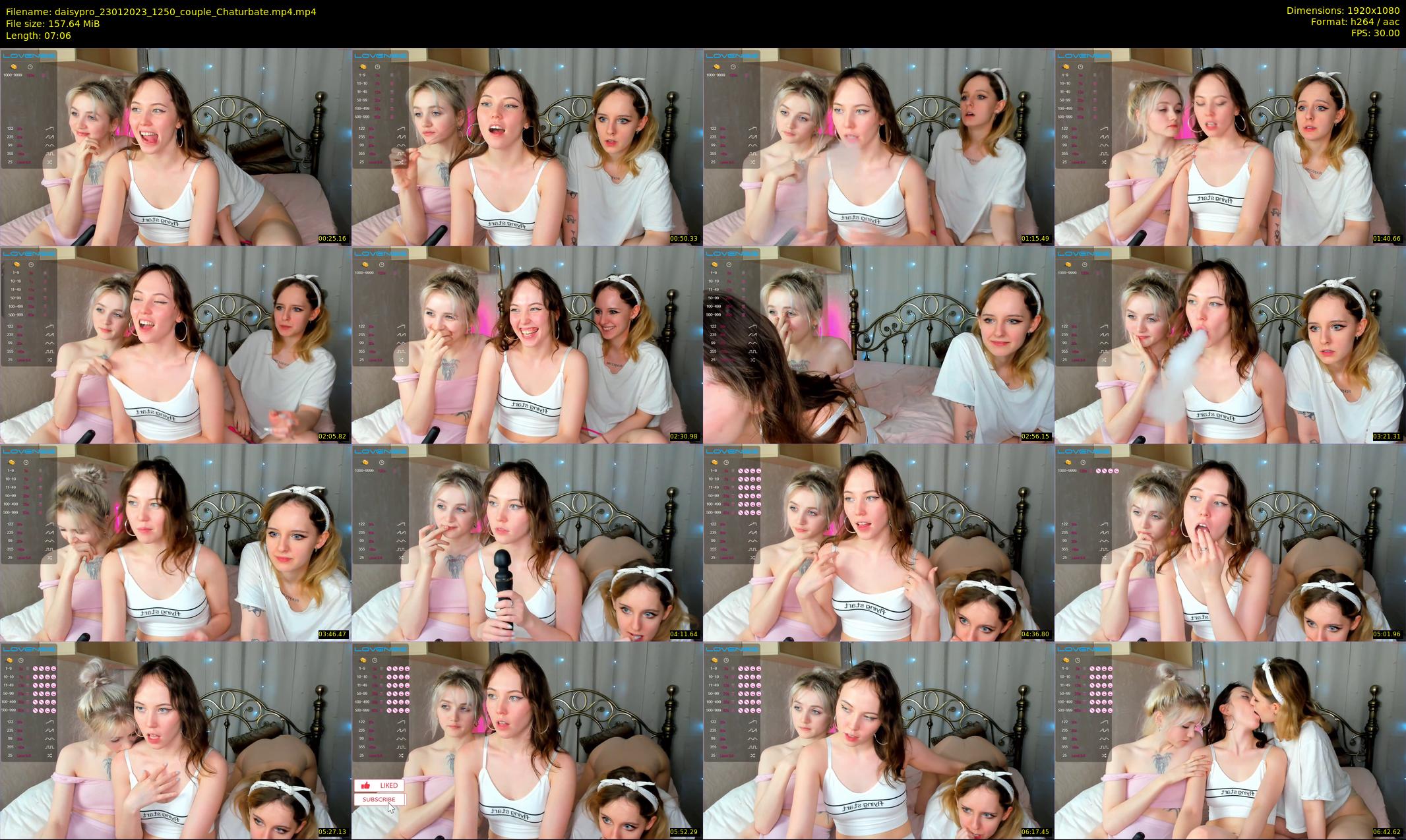 daisypro — 8 minute Chaturbate couple cam show recording, 1080p, Jan 23, 2023