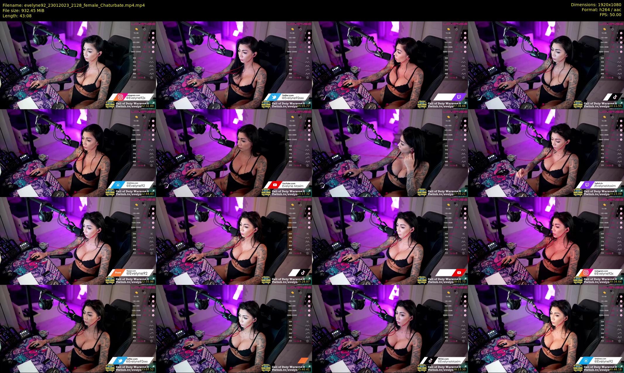 evelyne92 — 44 minute Chaturbate female cam show recording, 1080p, Jan 23, 2023