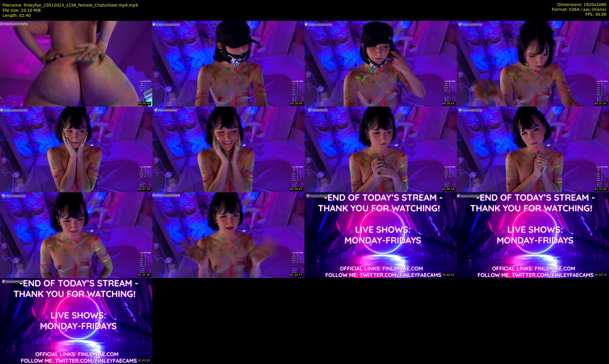 finleyfae — 3 minute Chaturbate female cam show recording, 1080p, Jan 23, 2023