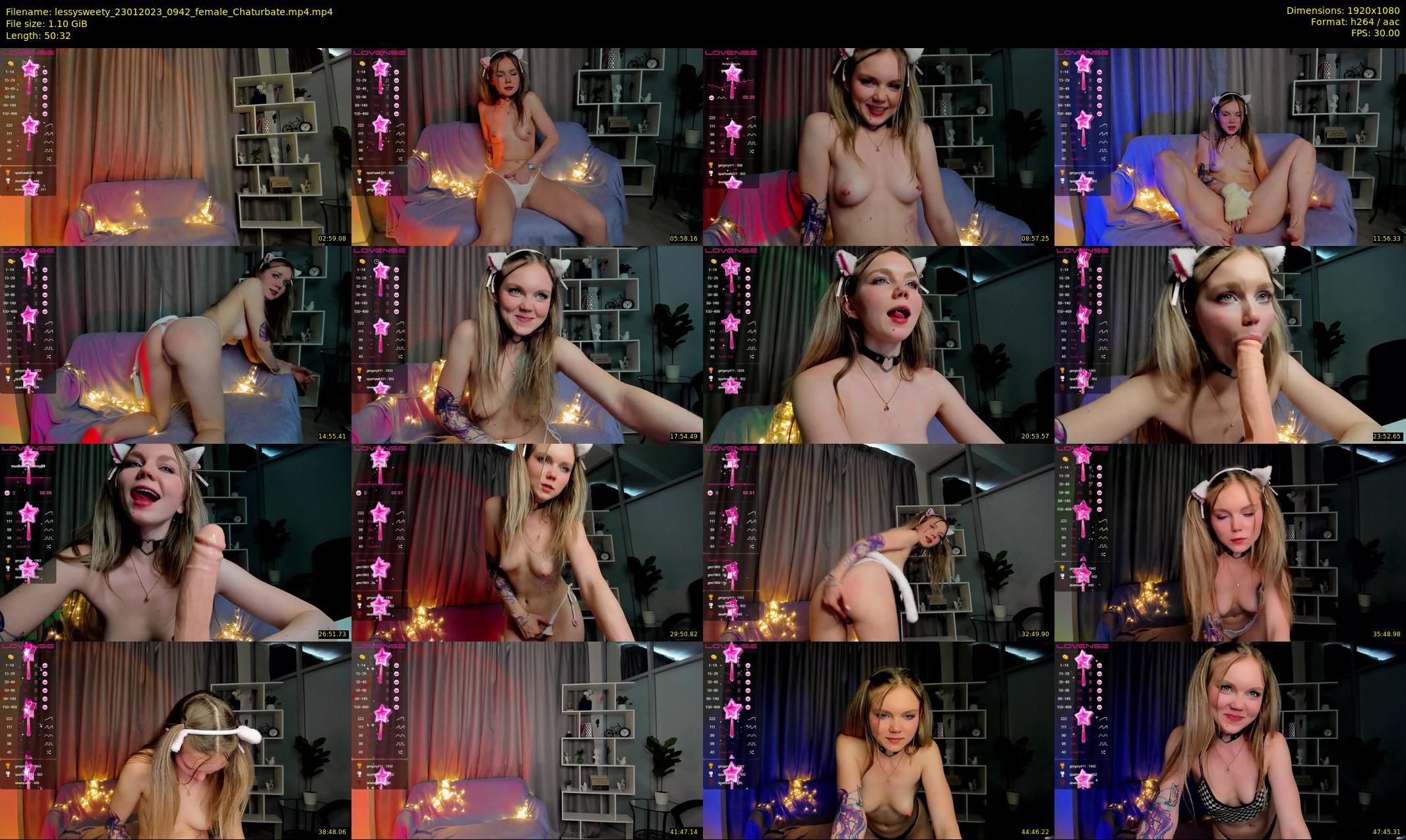 lessysweety — 51 minute Chaturbate female cam show recording, 1080p, Jan 23, 2023