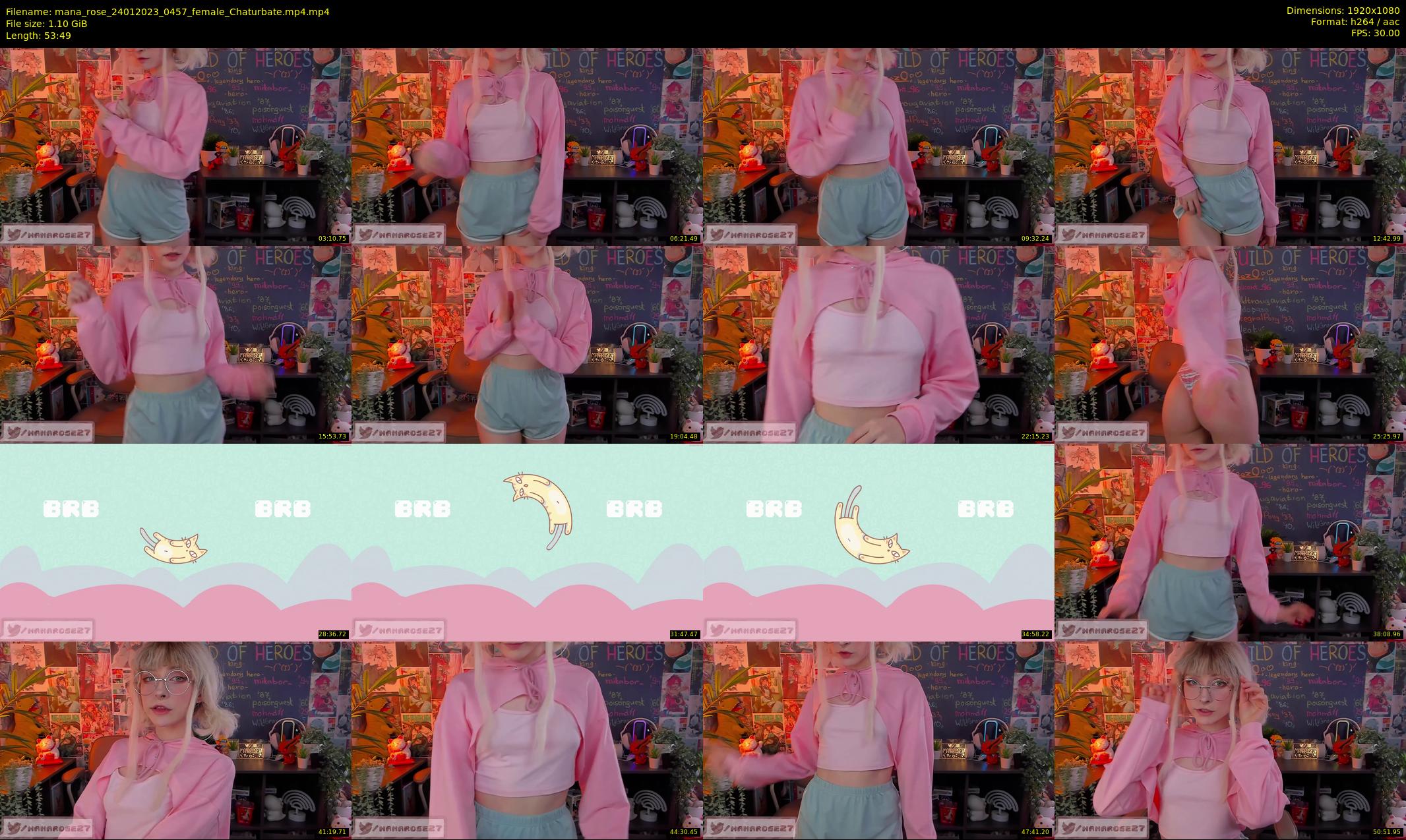 mana_rose — 54 minute Chaturbate female cam show recording, 1080p, Jan 24, 2023