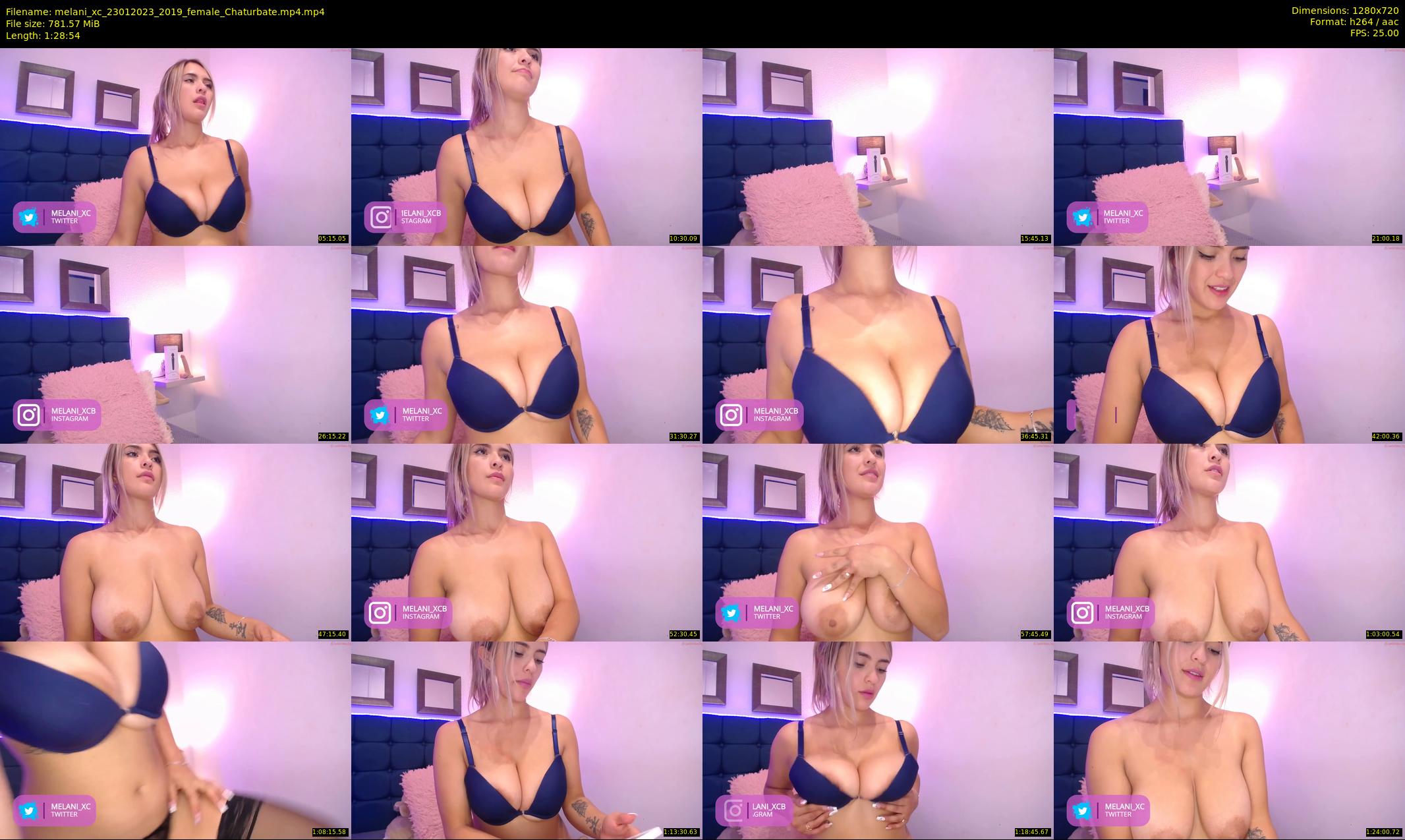 melani_xc — 89 minute Chaturbate female cam show recording, 720p, Jan 23, 2023