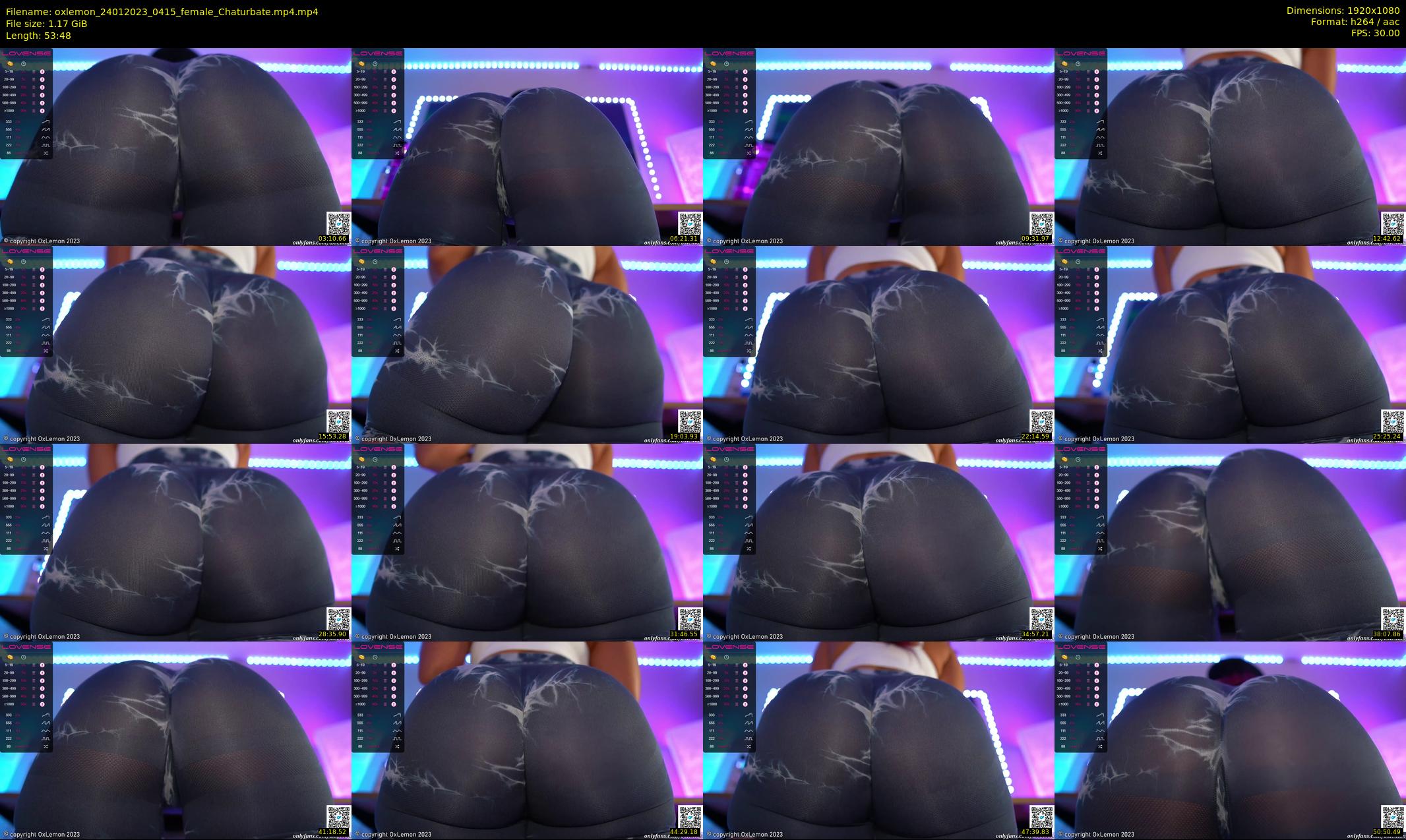 oxlemon — 54 minute Chaturbate female cam show recording, 1080p, Jan 24, 2023