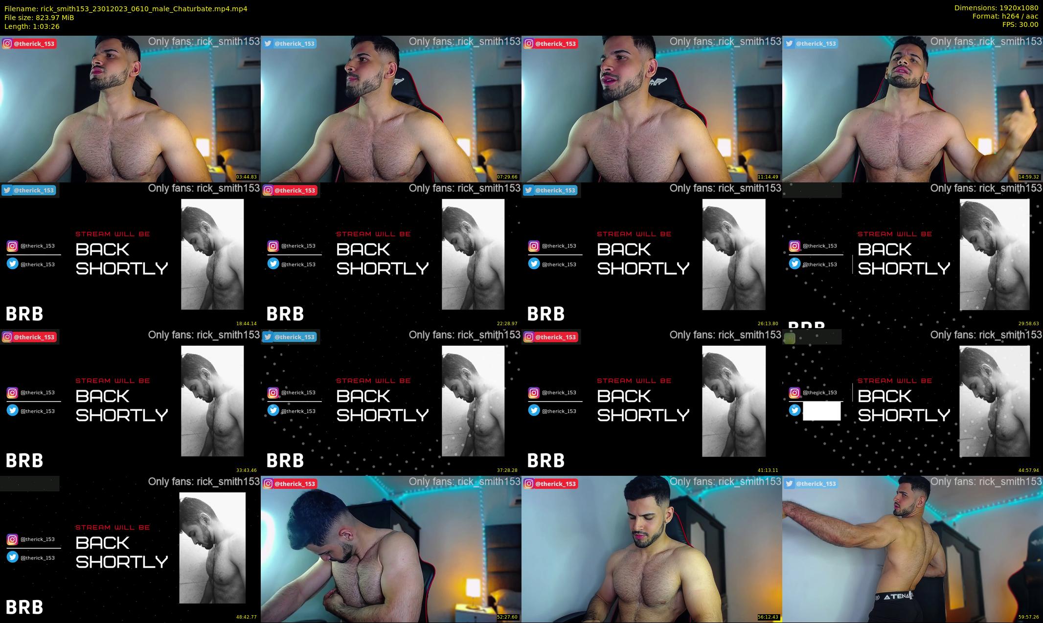 rick_smith153 — 64 minute Chaturbate male cam show recording, 1080p, Jan 23, 2023
