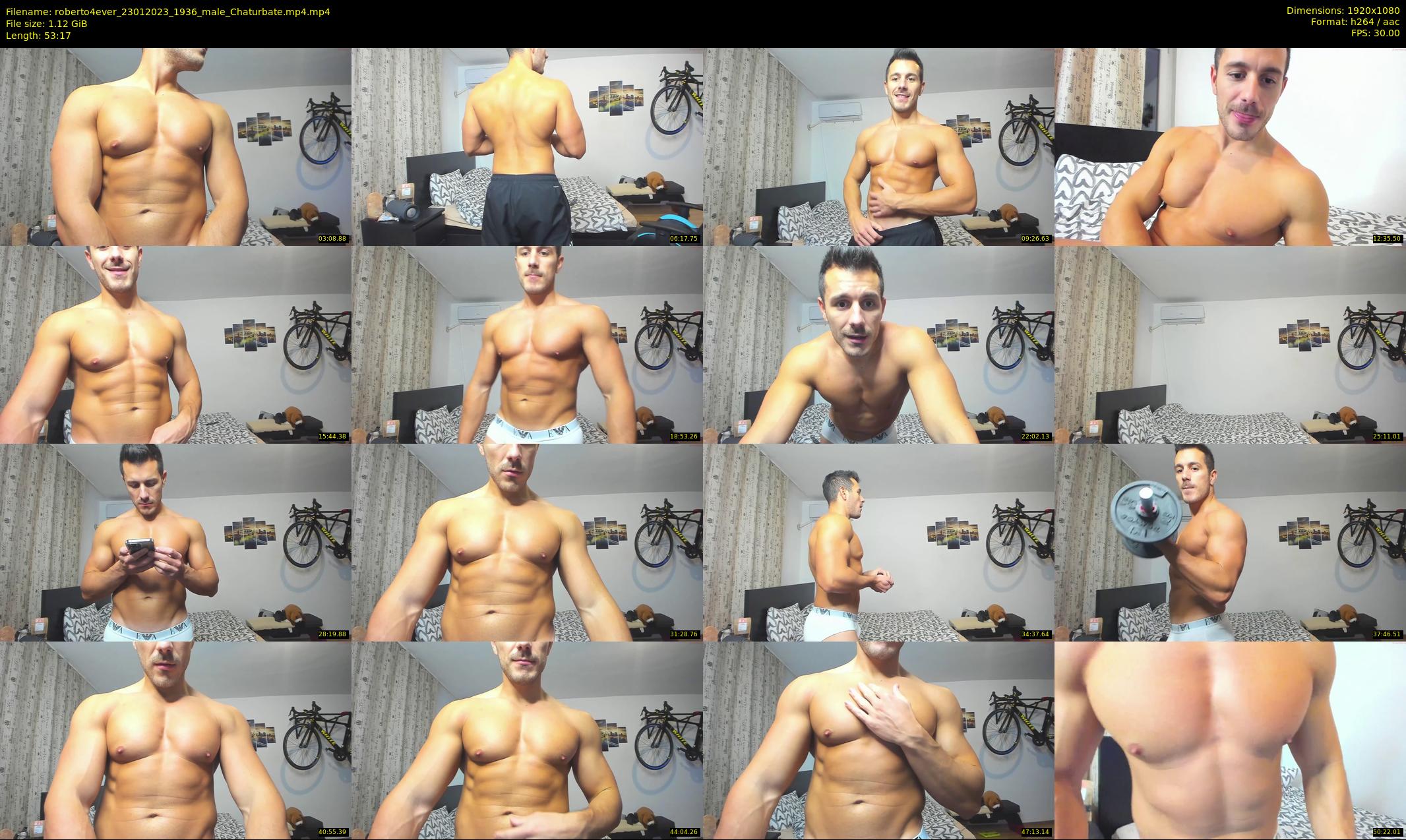 roberto4ever — 54 minute Chaturbate male cam show recording, 1080p, Jan 23, 2023