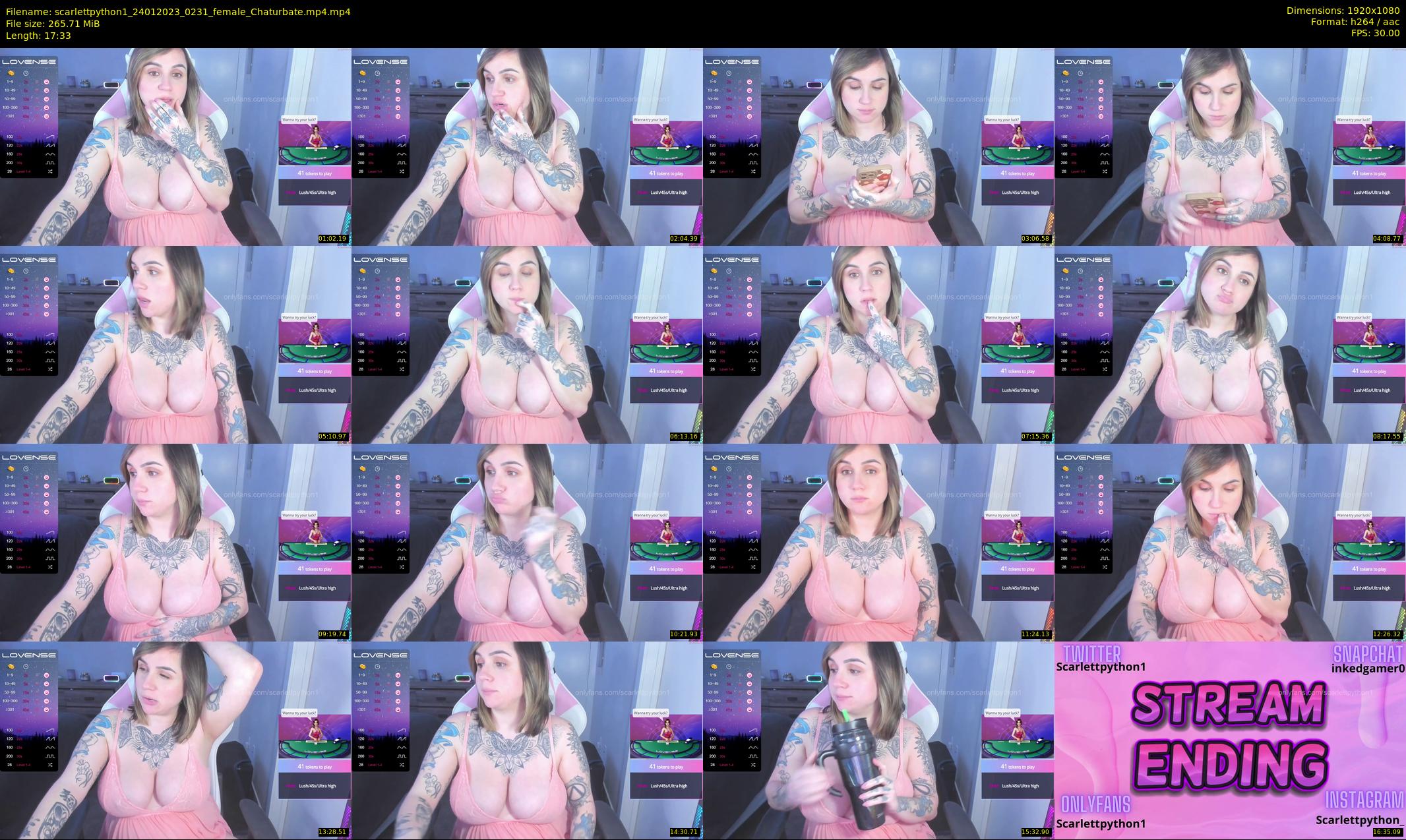 scarlettpython1 — 18 minute Chaturbate female cam show recording, 1080p, Jan 24, 2023