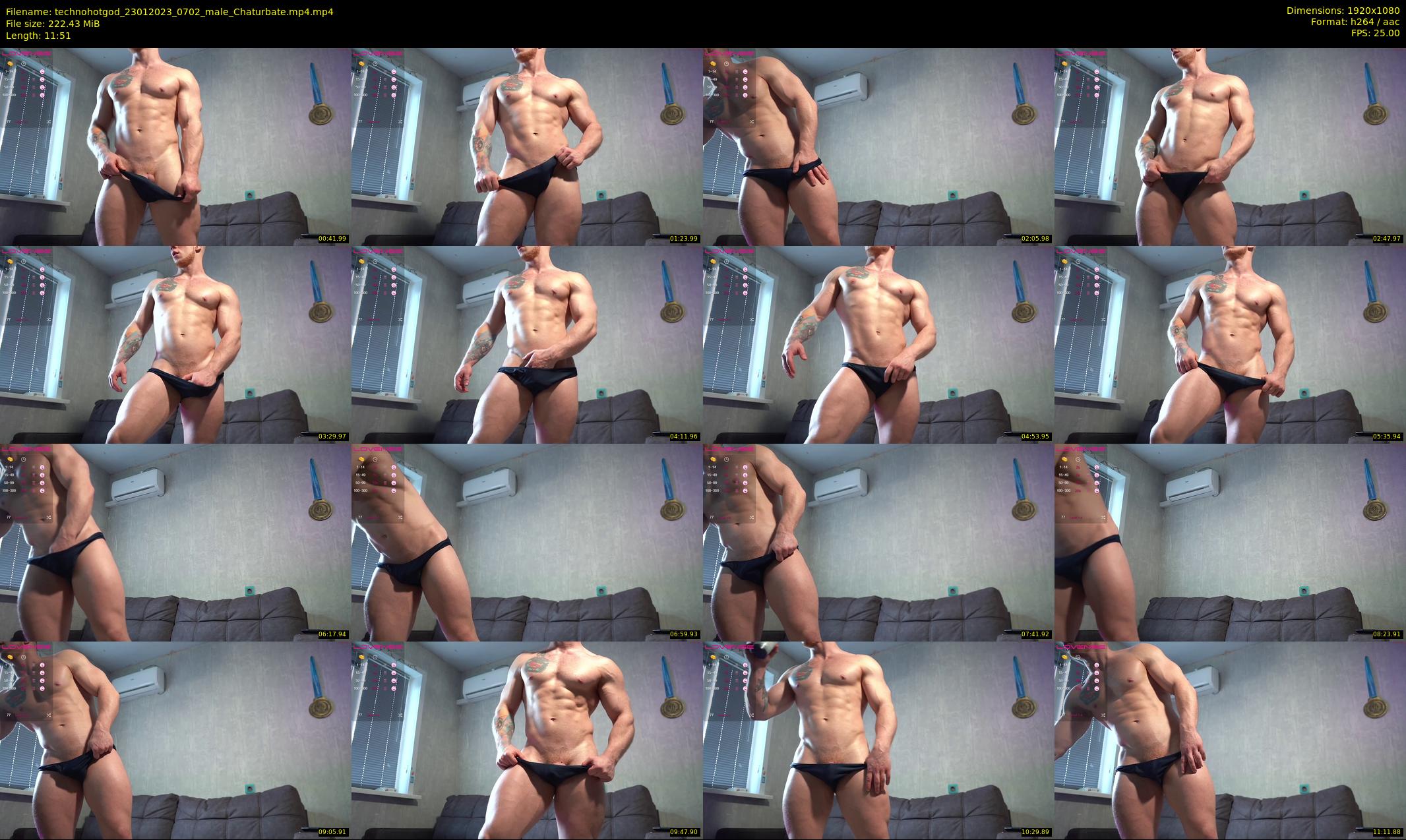 technohotgod — 12 minute Chaturbate male cam show recording, 1080p, Jan 23, 2023