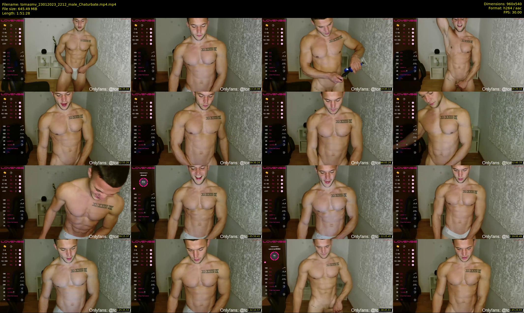 tomasmv — 112 minute Chaturbate male cam show recording, 480p, Jan 23, 2023