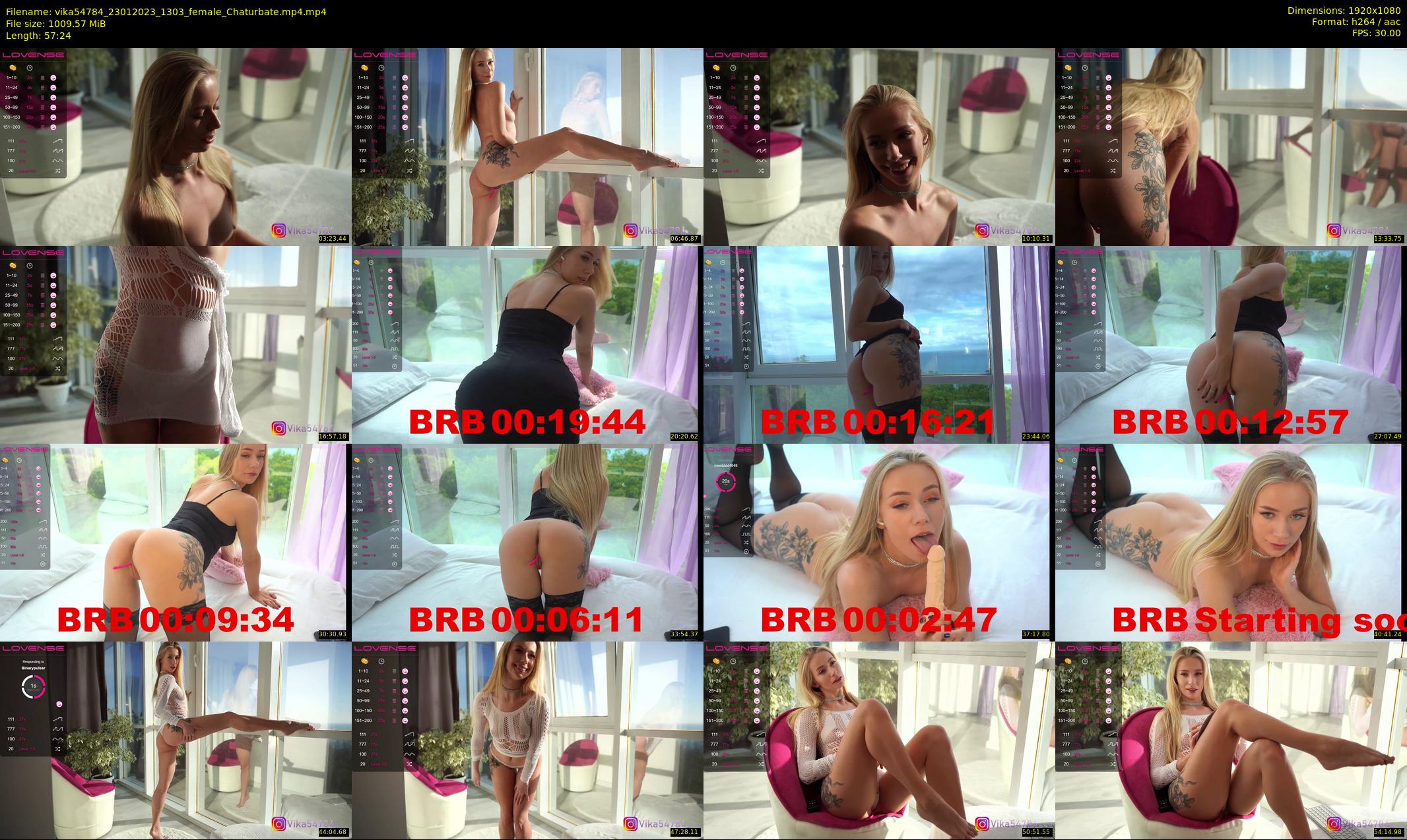vika54784 — 58 minute Chaturbate female cam show recording, 1080p, Jan 23, 2023