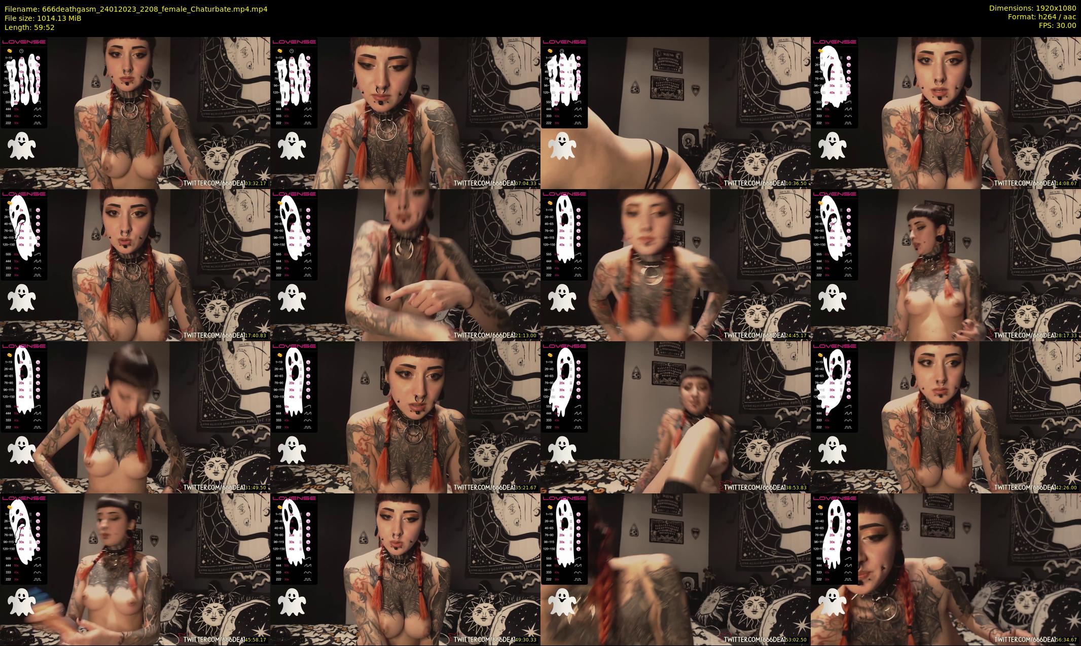 666deathgasm — 60 minute Chaturbate female cam show recording, 1080p, Jan 24, 2023