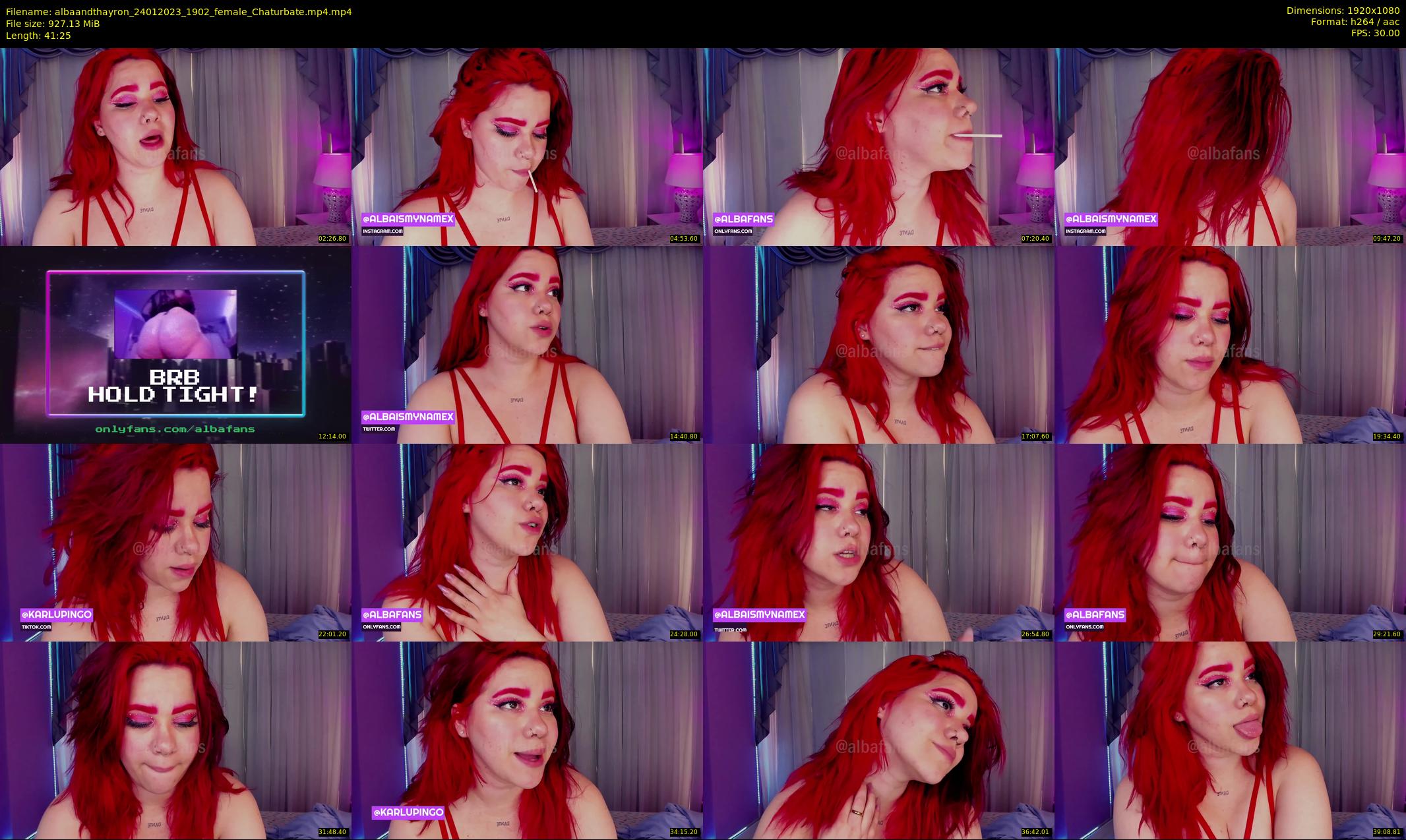 albaandthayron — 42 minute Chaturbate couple cam show recording, 1080p, Jan 24, 2023