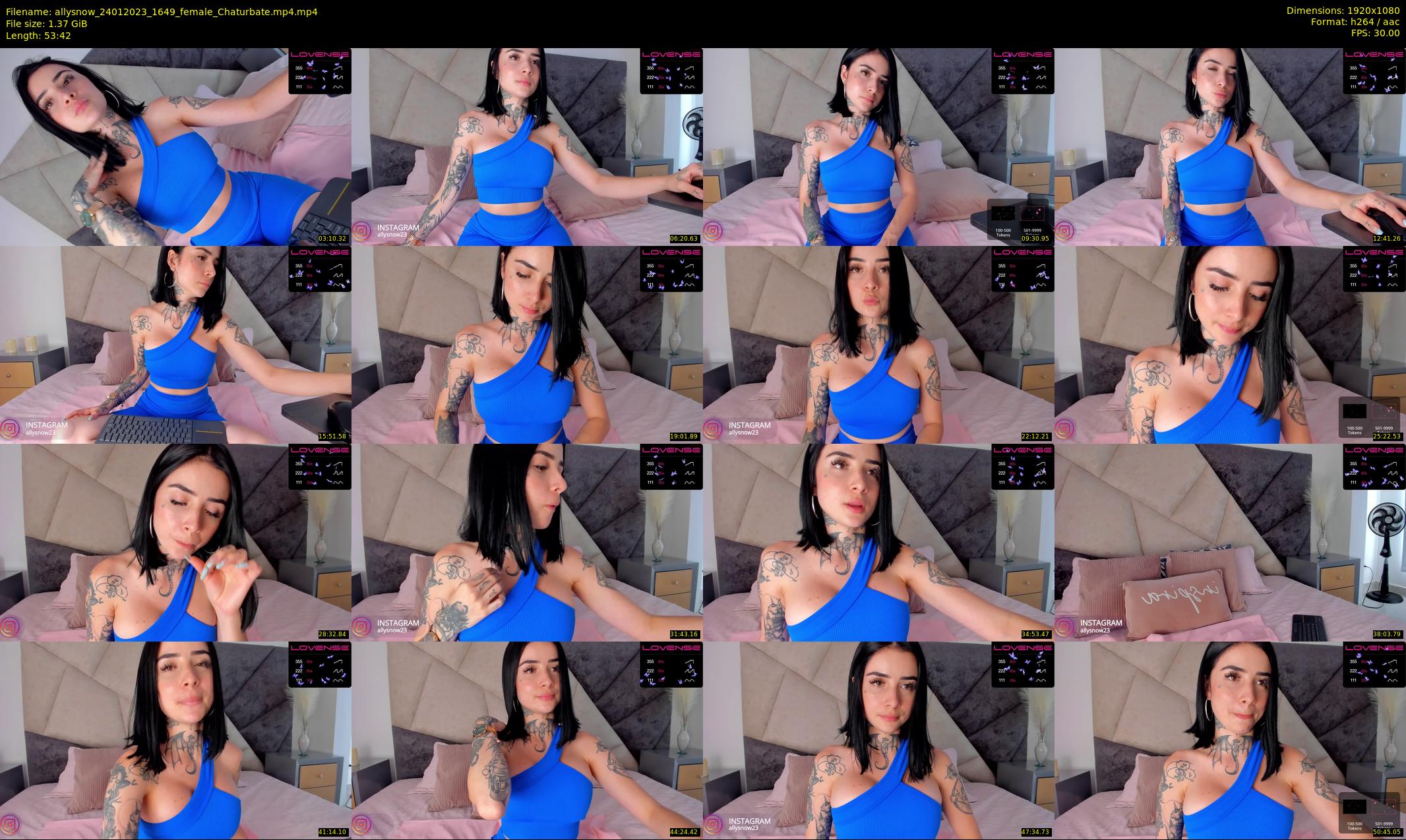 allysnow — 54 minute Chaturbate female cam show recording, 1080p, Jan 24, 2023