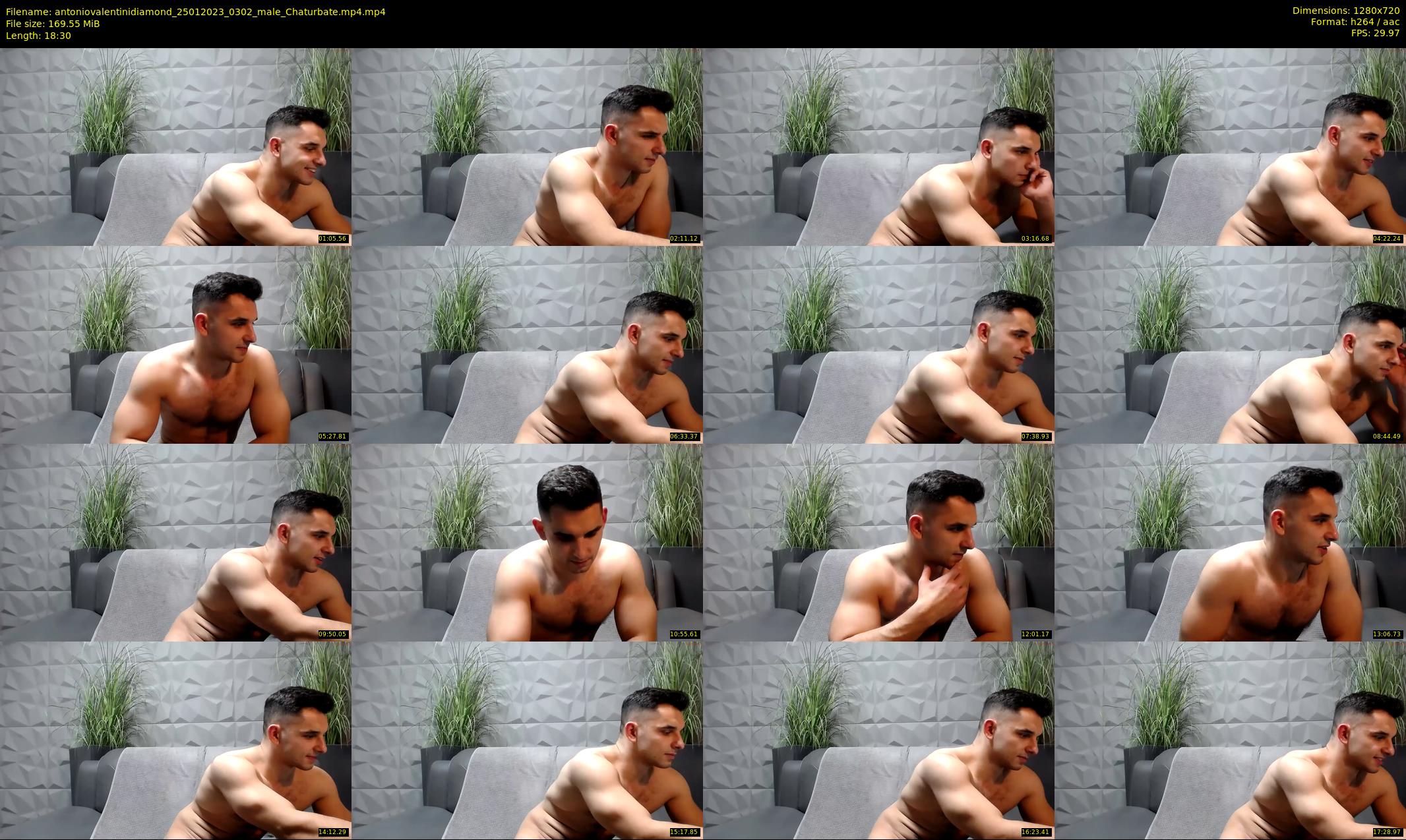 antoniovalentinidiamond — 19 minute Chaturbate male cam show recording, 720p, Jan 25, 2023