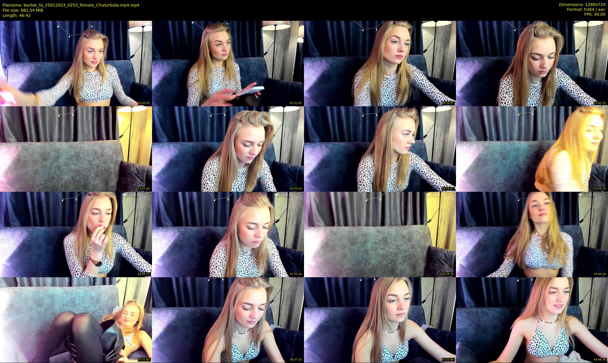barbie_lis — 47 minute Chaturbate female cam show recording, 720p, Jan 25, 2023