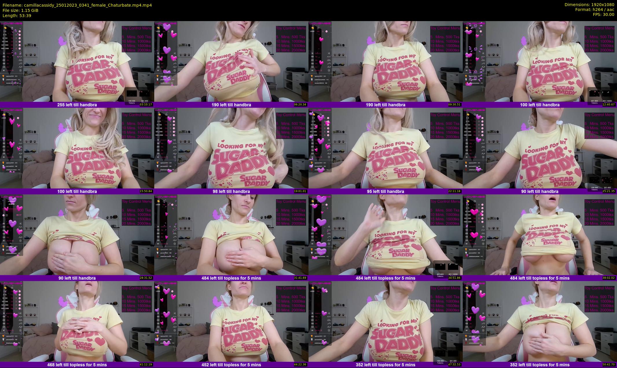 camillacassidy — 54 minute Chaturbate female cam show recording, 1080p, Jan 25, 2023