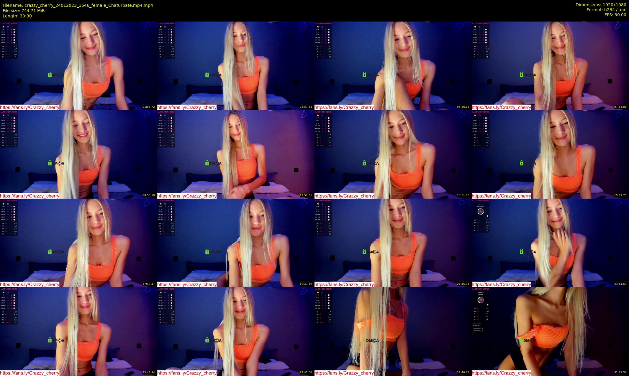 crazzy_cherry — 34 minute Chaturbate female cam show recording, 1080p, Jan 24, 2023