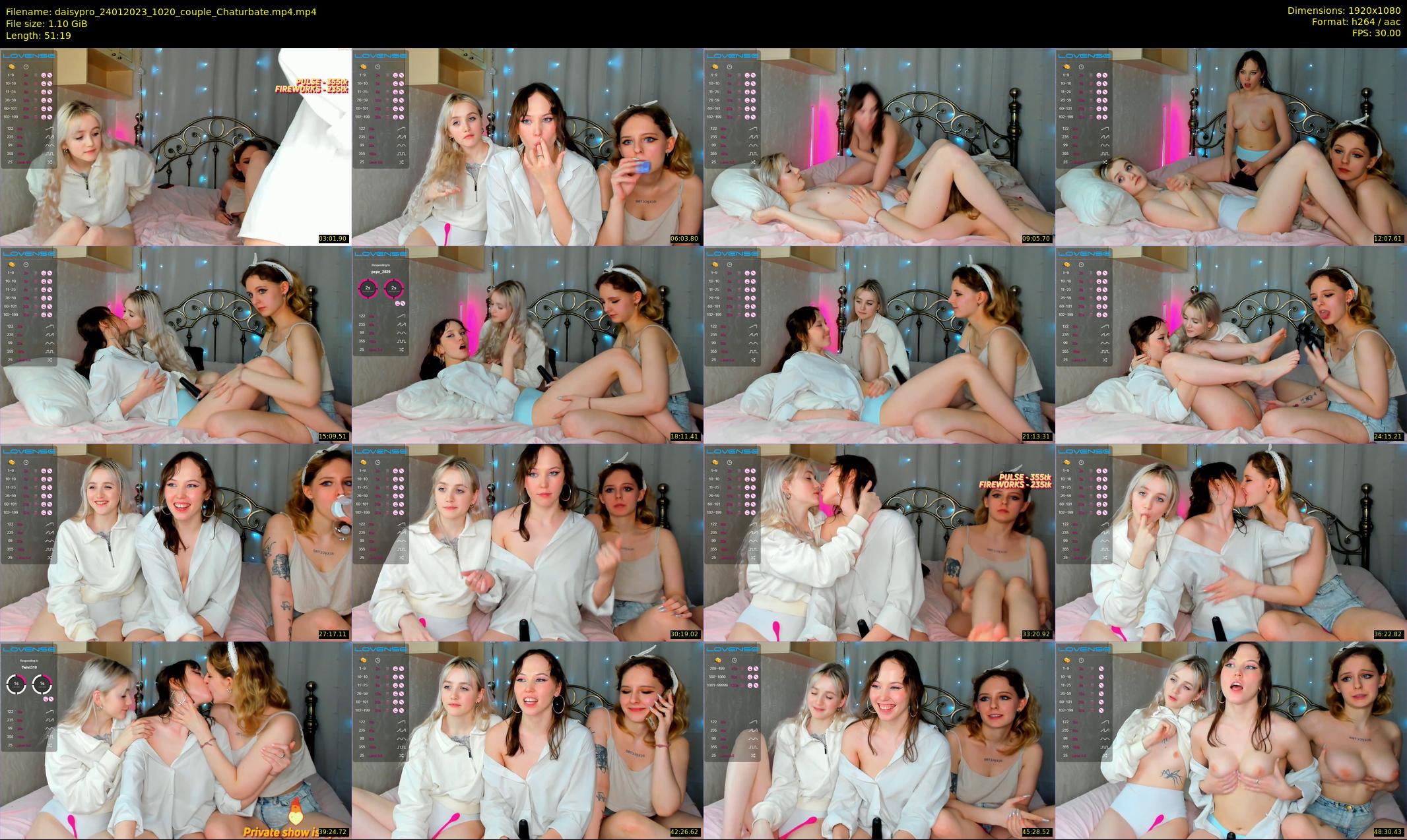 daisypro — 52 minute Chaturbate couple cam show recording, 1080p, Jan 24, 2023