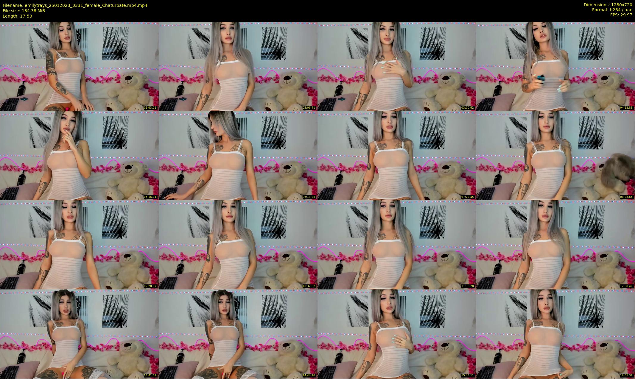 emilytrays — 18 minute Chaturbate female cam show recording, 720p, Jan 25, 2023