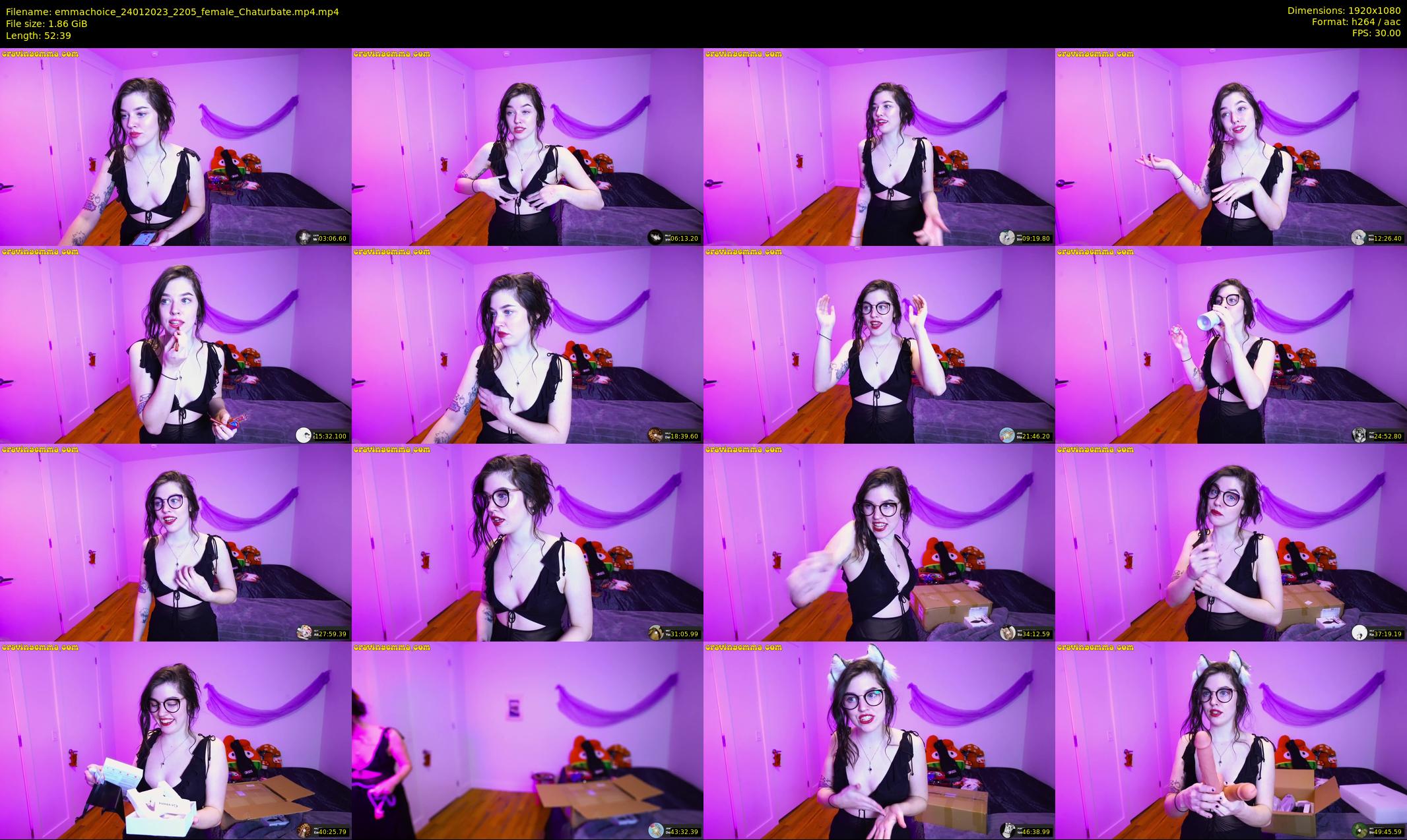 emmachoice — 53 minute Chaturbate female cam show recording, 1080p, Jan 24, 2023