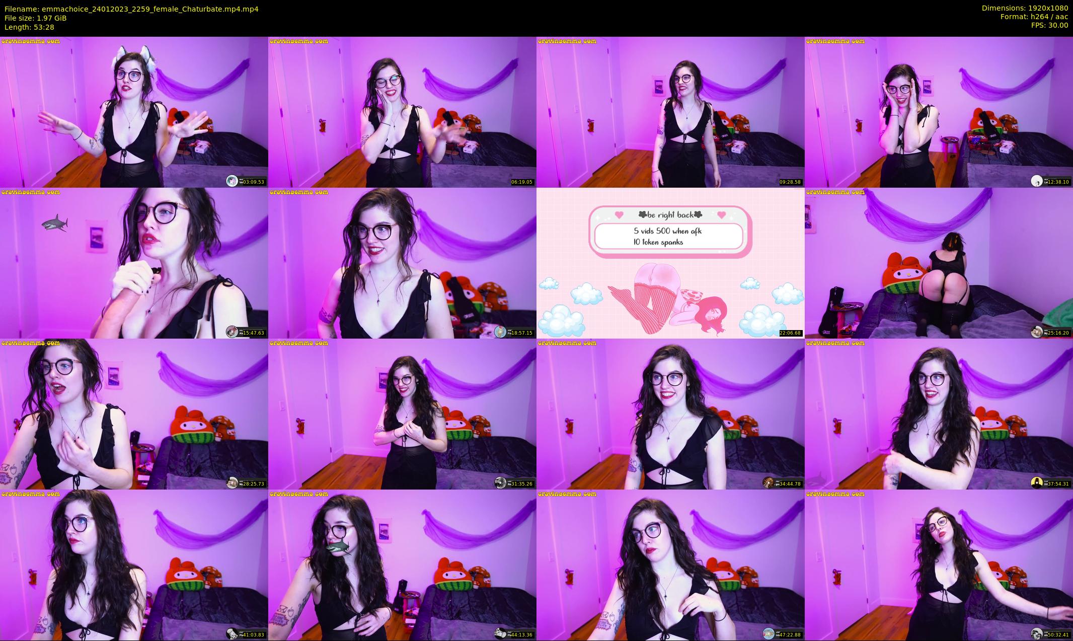 emmachoice — 54 minute Chaturbate female cam show recording, 1080p, Jan 24, 2023