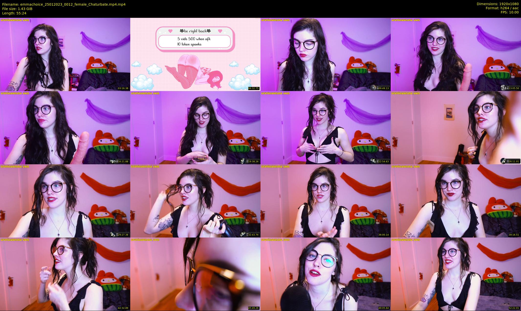 emmachoice — 56 minute Chaturbate female cam show recording, 1080p, Jan 25, 2023