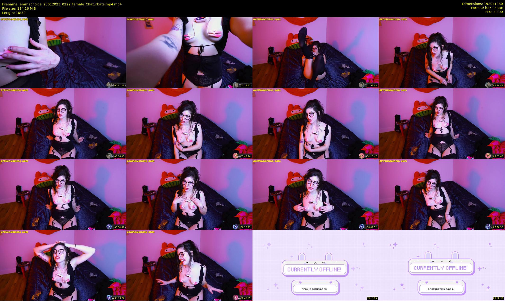 emmachoice — 11 minute Chaturbate female cam show recording, 1080p, Jan 25, 2023
